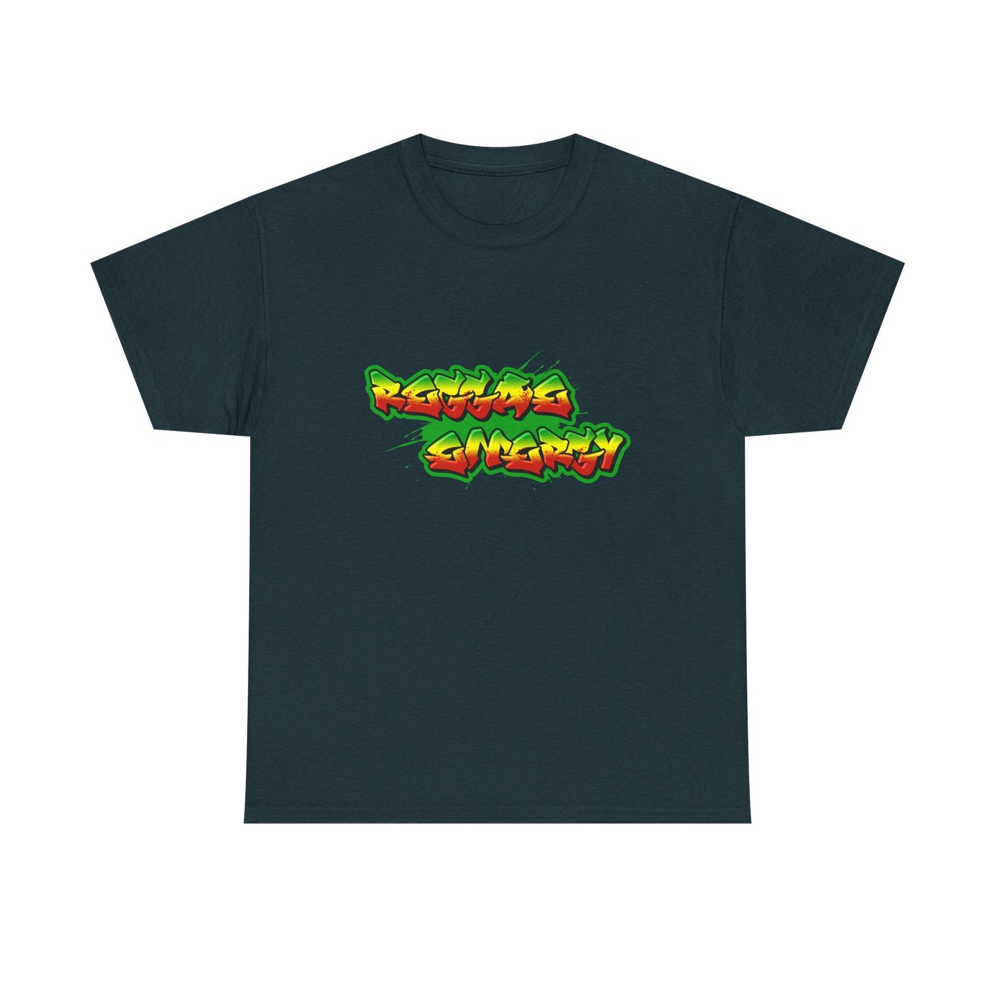 Music Nostalgia Reggae Energy Unisex Cotton Tee, Graffiti Style Design Graphic Tee, Artistic Typography Top