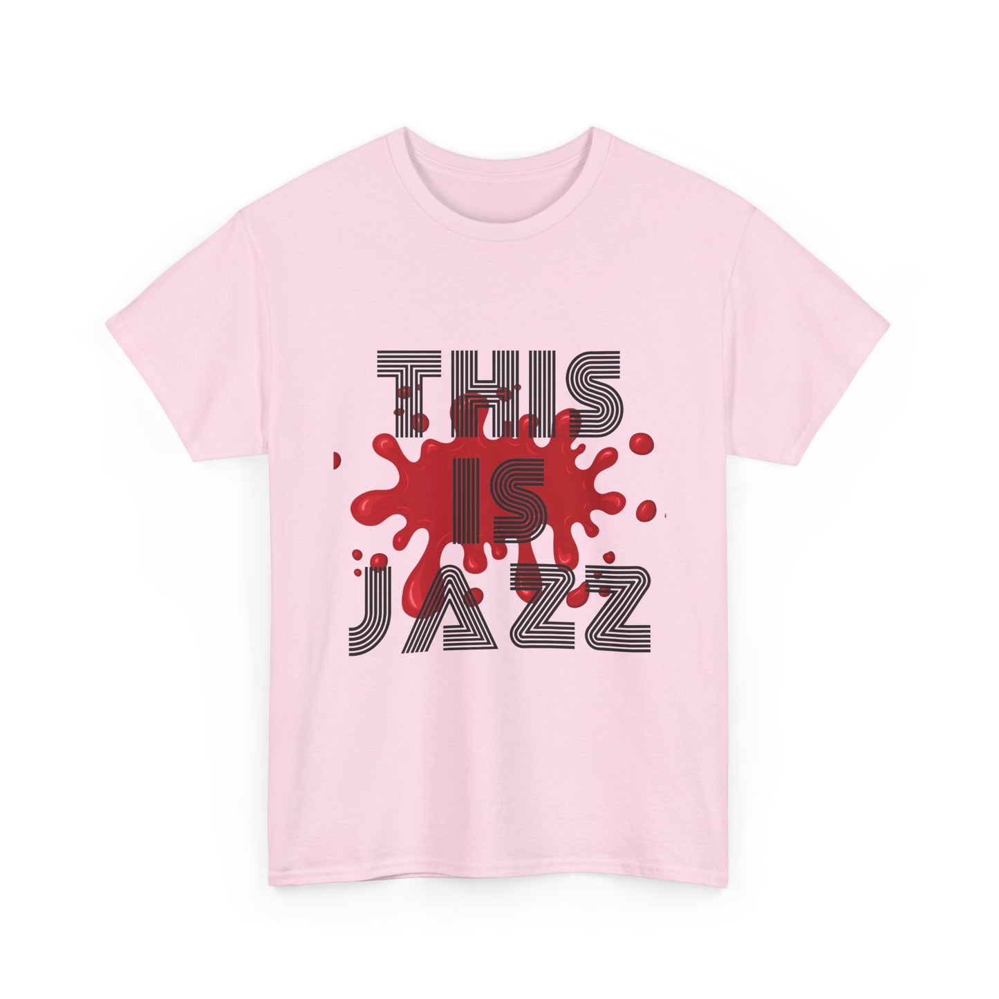 Music Nostalgia This Is Jazz Unisex Cotton Tee, Colorful Boho and Hippie Style Top, Artistic Typographic Design