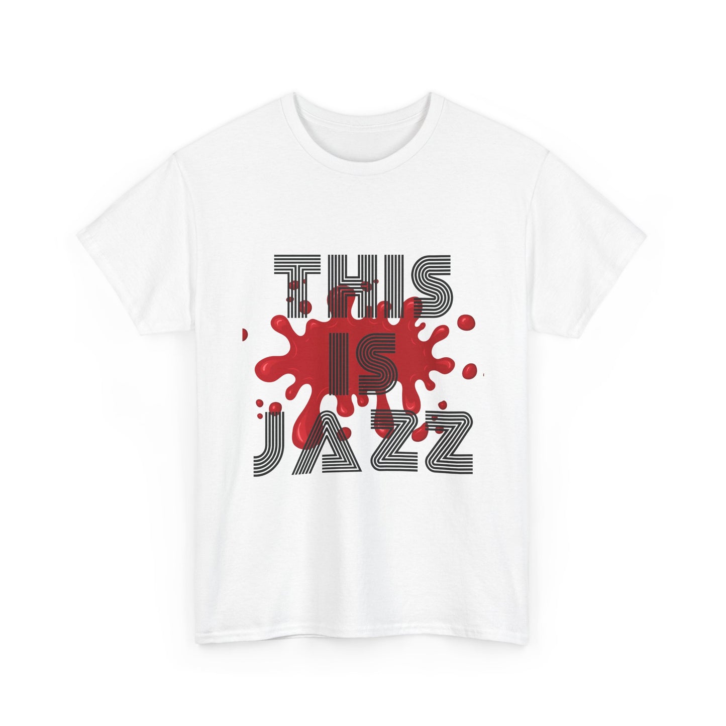 Music Nostalgia This Is Jazz Unisex Cotton Tee, Colorful Boho and Hippie Style Top, Artistic Typographic Design