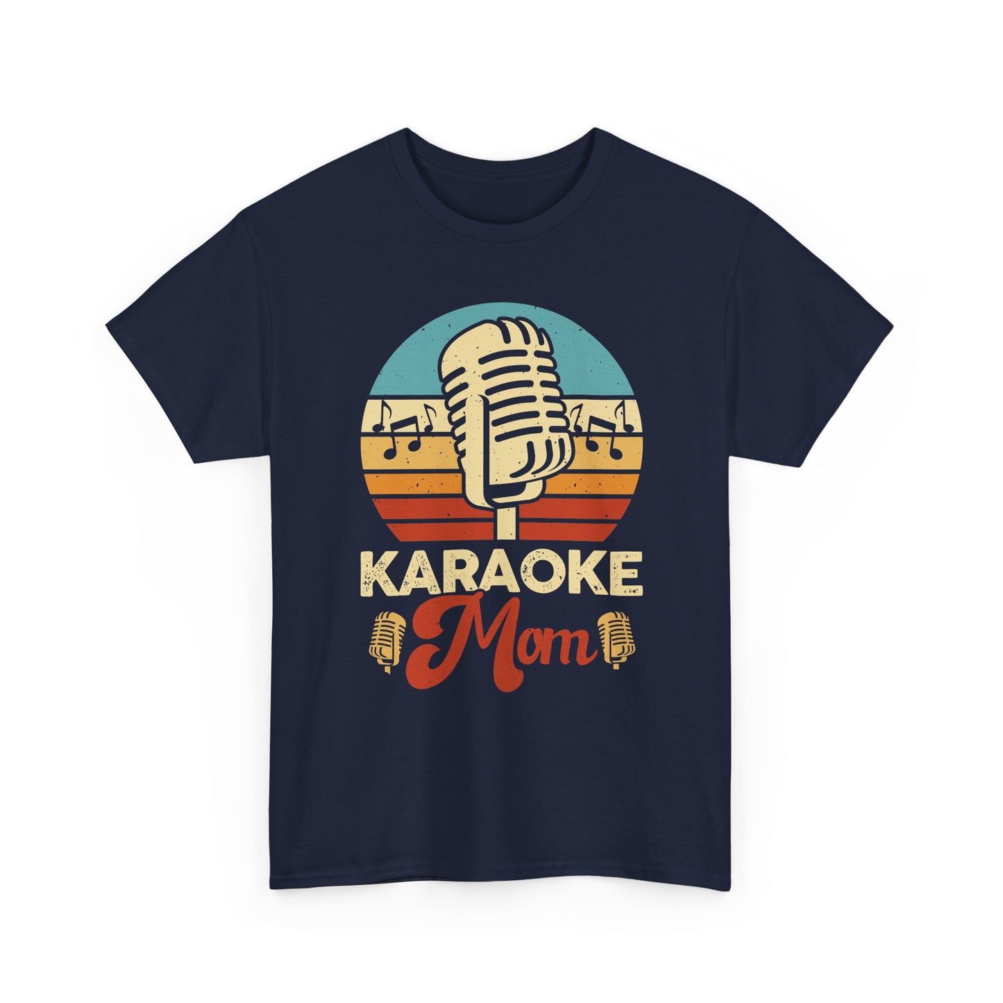 Karaoke Vibe, Karaoke Mom Unisex Heavy Cotton Tee | Fun Gift for Moms, Music Lovers, Family Gatherings, Birthdays, Singing Events