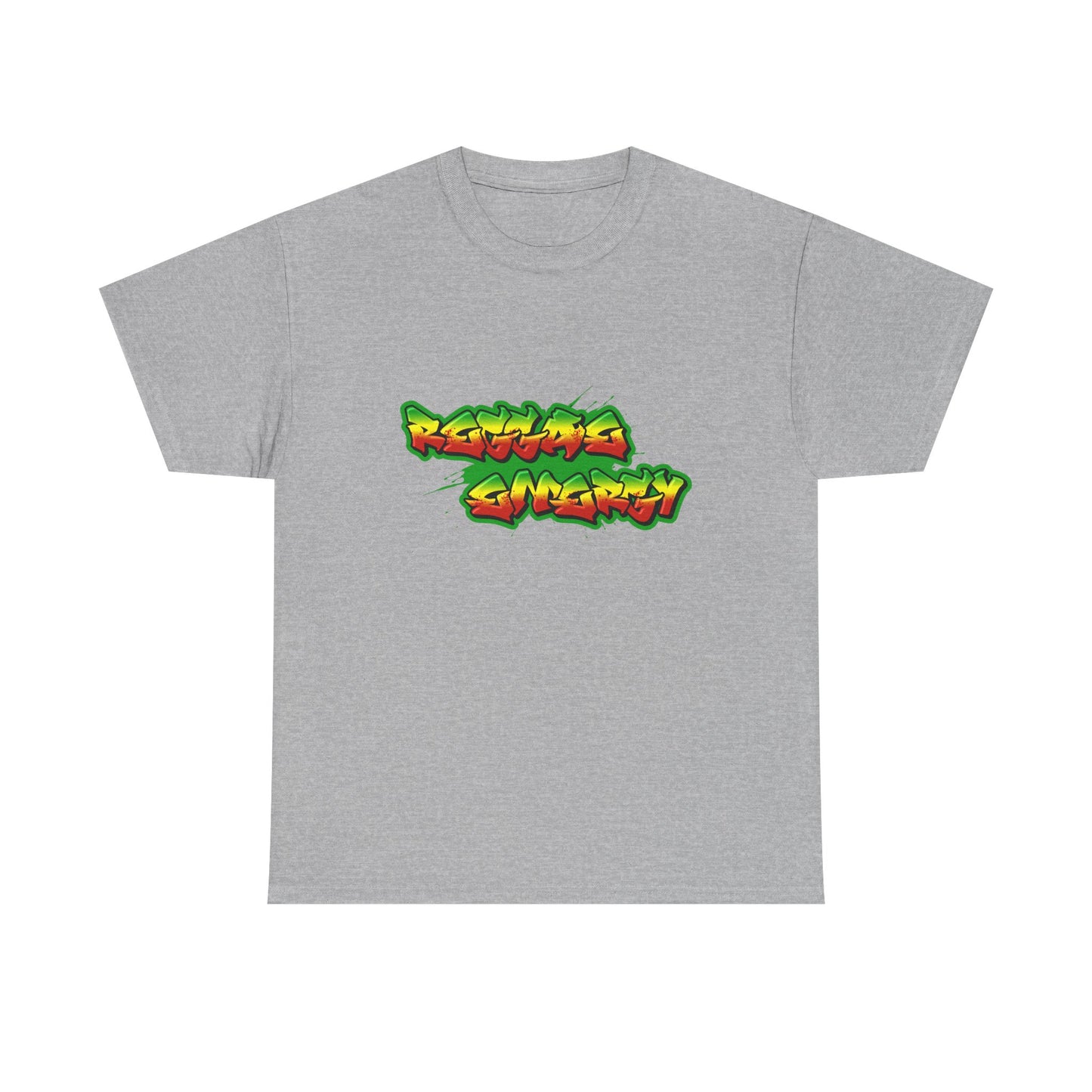 Music Nostalgia Reggae Energy Unisex Cotton Tee, Graffiti Style Design Graphic Tee, Artistic Typography Top