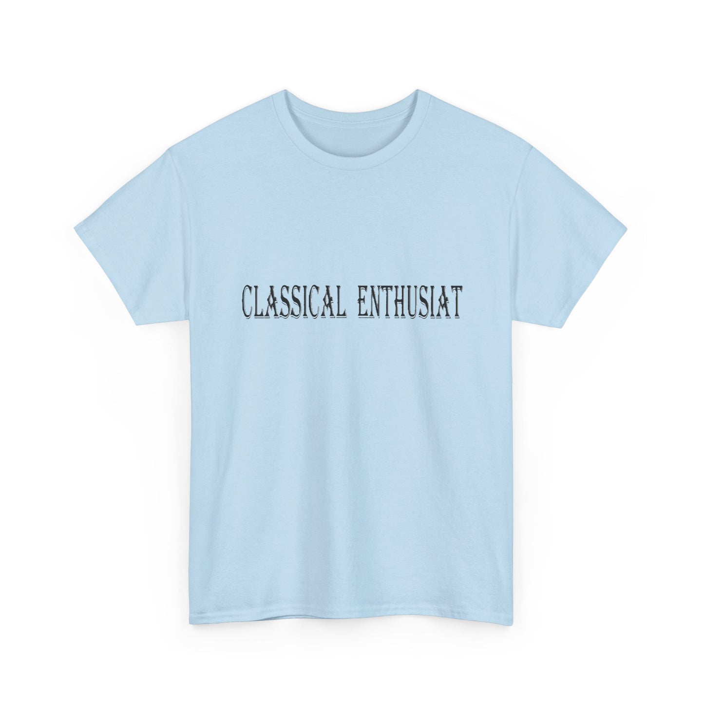 Music Nostalgia CLASSICAL ENTHUSIAST Unisex Cotton Shirt, Colorful Boho and Hippie Style Top, Artistic Typographic Design Shirt