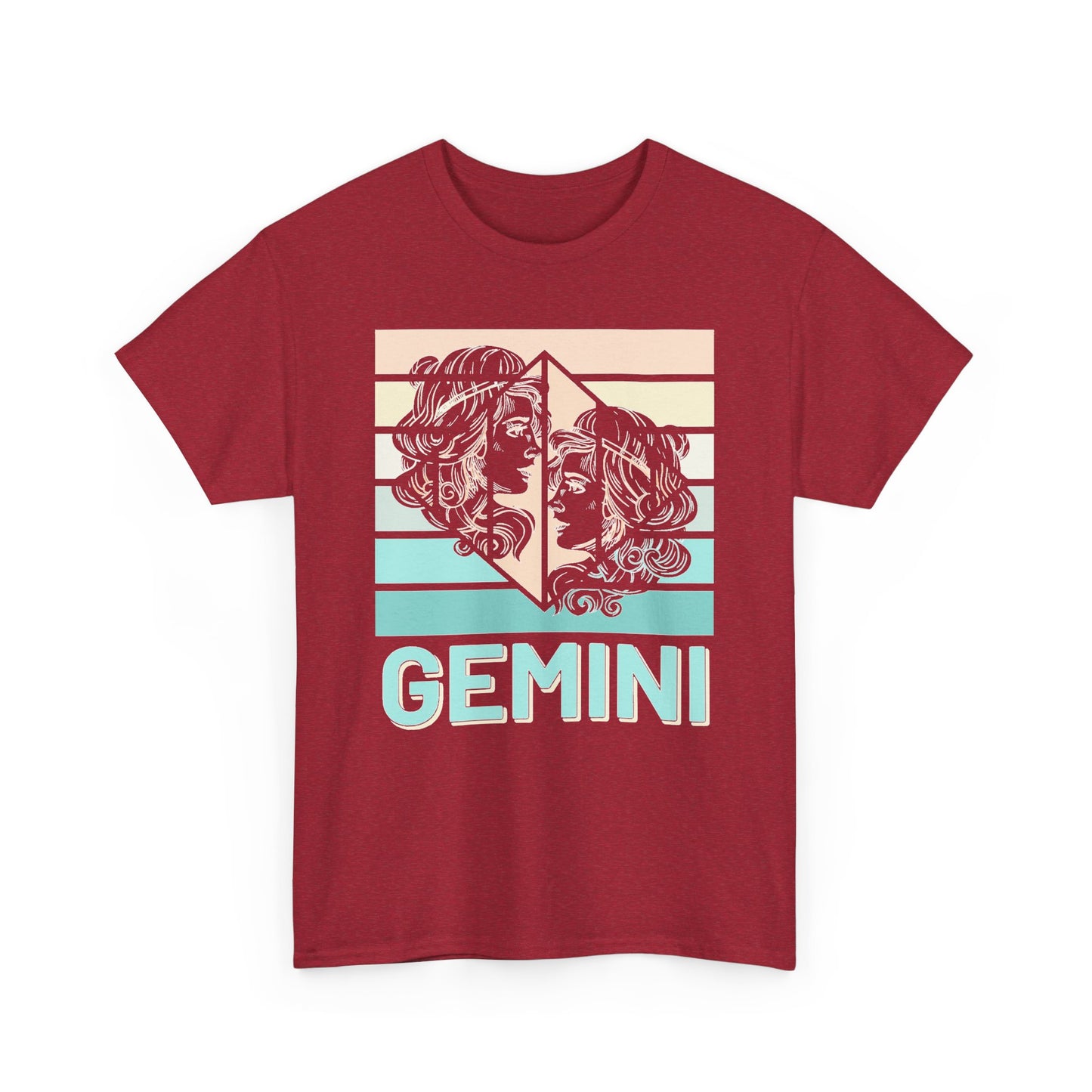 Gemini Zodiac Heavy Cotton Tee, Perfect for Astrology Lovers, Birthday Gifts, Casual Wear, Star Sign Apparel, Vintage Unisex Graphic Tee