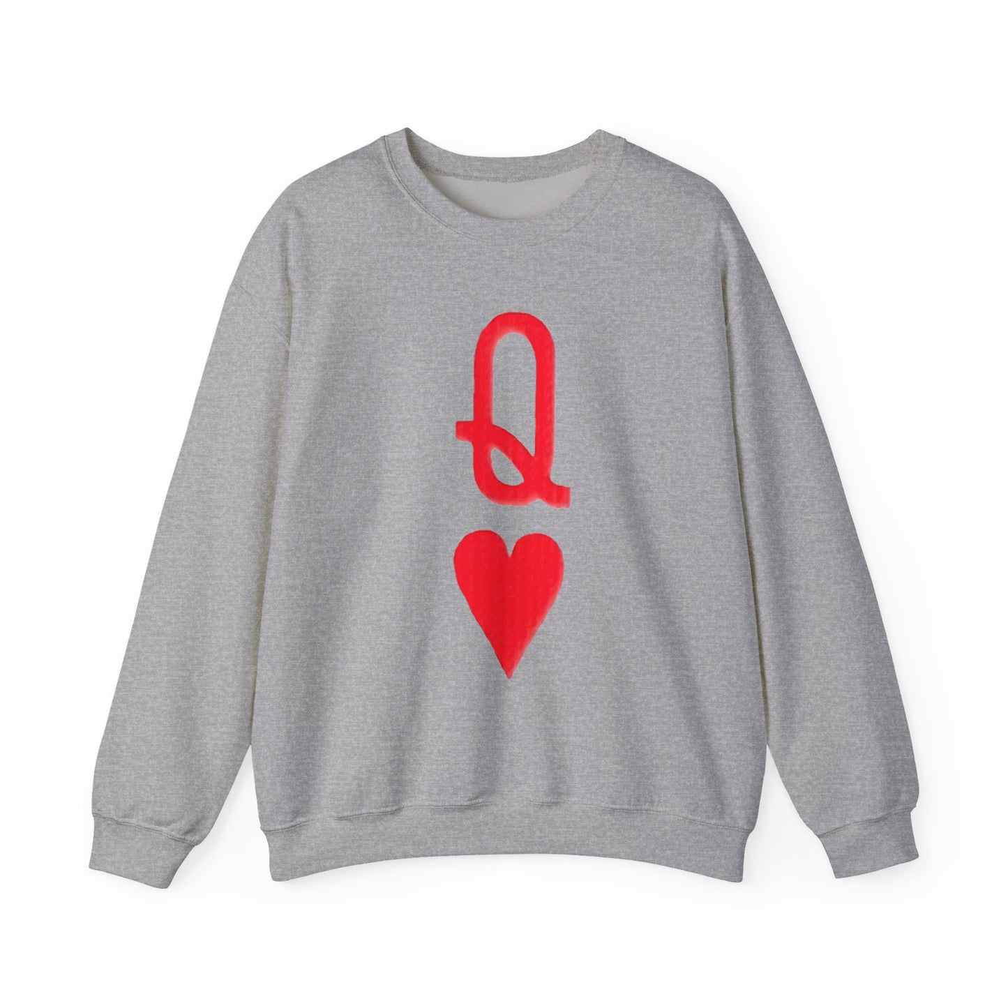 Queen of Hearts Sweatshirt, Gambler's Card Game Attire, Casino Theme Jumper, Unisex Pullover Gift, Gambling Lover Clothing, Heart Suit