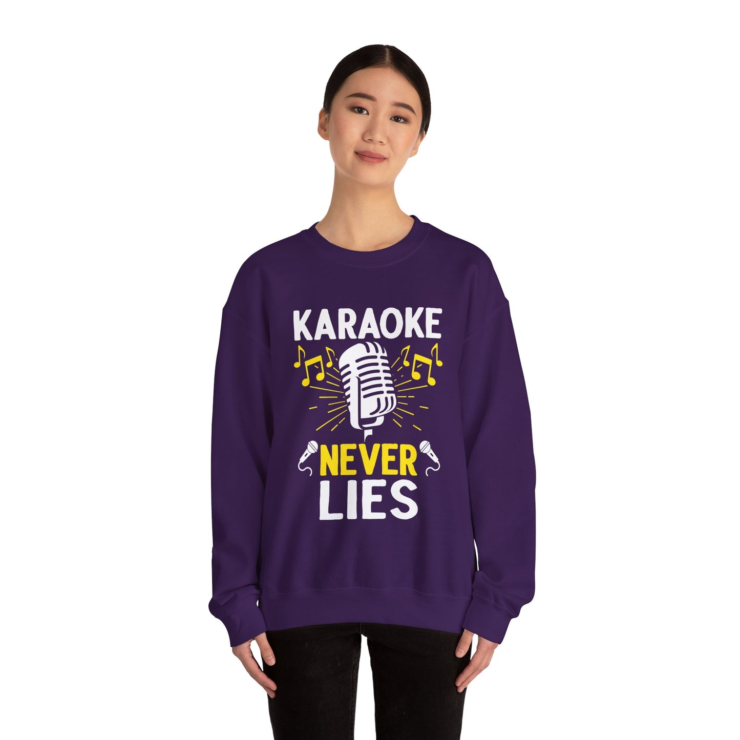 Karaoke Vibe Sweatshirt, Sing-Along Nostalgia Jumper, Music Party Pullover, Karaoke Never Lies Crewneck, Funny Singing Gift