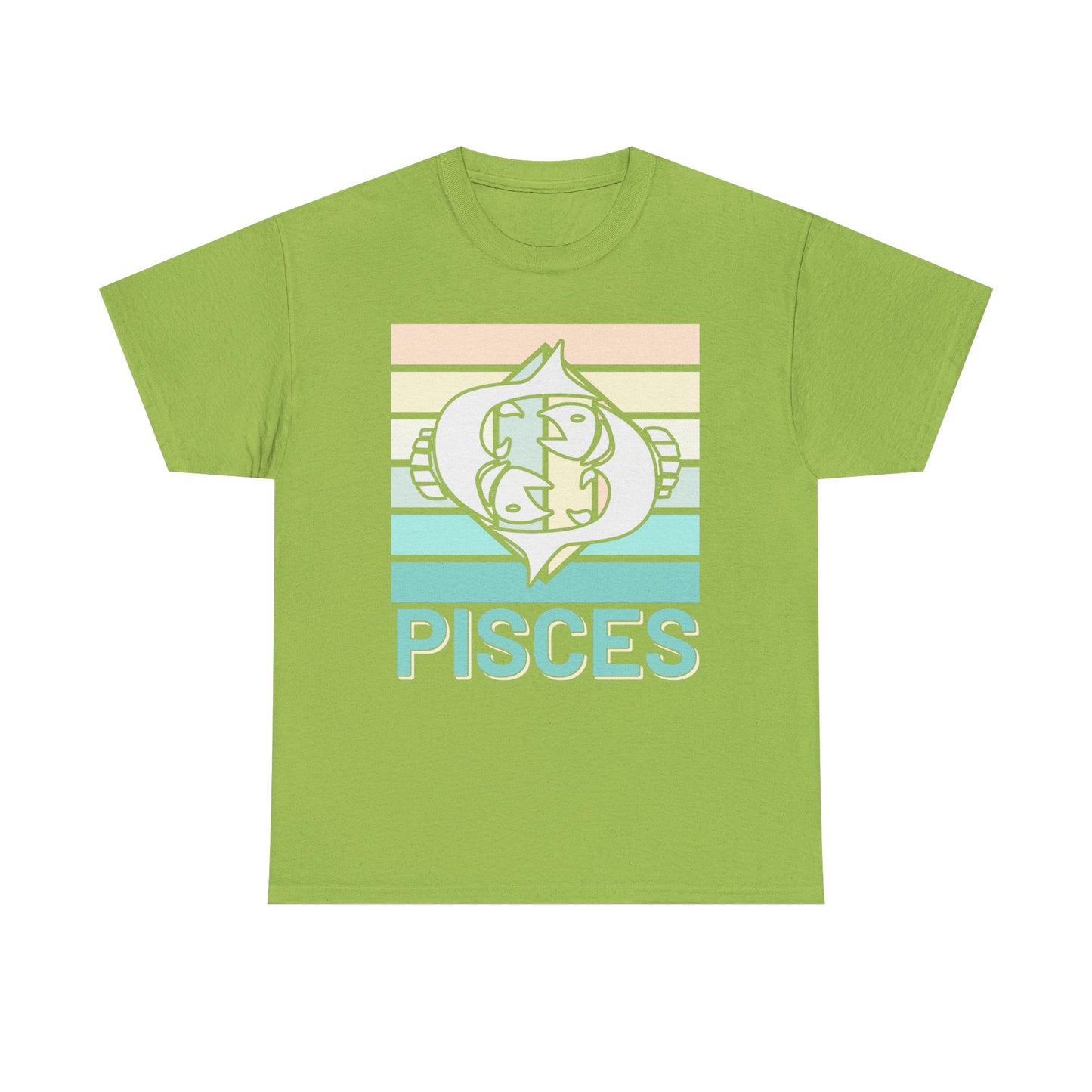 Pisces Zodiac Unisex Tee, Vintage Retro Astrology Sign Shirt, Horoscope Constellation Gift, Astro Lover Birthday Present, Heavy Cotton