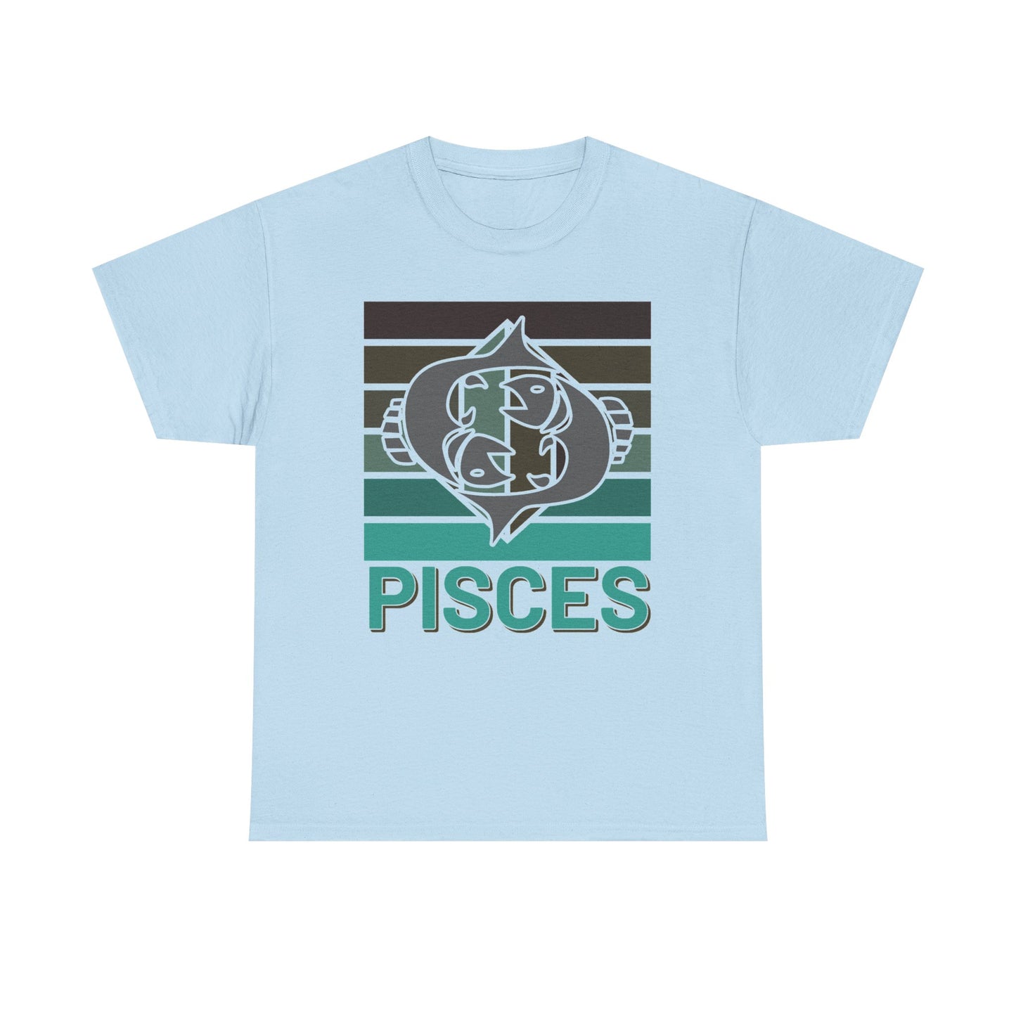 Astrology Zodiac Pisces Unisex Heavy Cotton Tee Series D, Gift for Pisces Birthday, Horoscope Shirt, Aquatic Vibes Tee, Retro Vintage Sesign