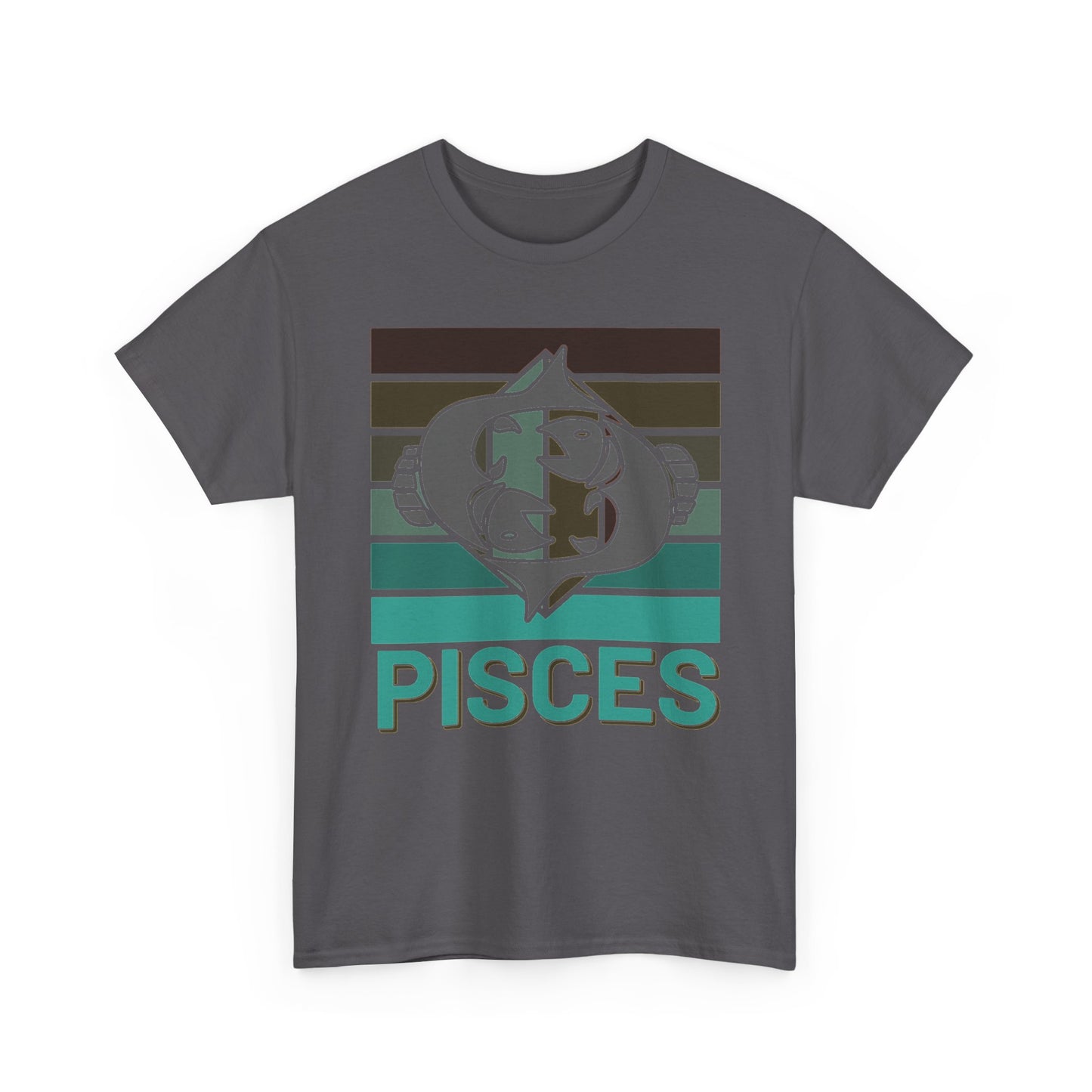 Astrology Zodiac Pisces Unisex Heavy Cotton Tee Series D, Gift for Pisces Birthday, Horoscope Shirt, Aquatic Vibes Tee, Retro Vintage Sesign