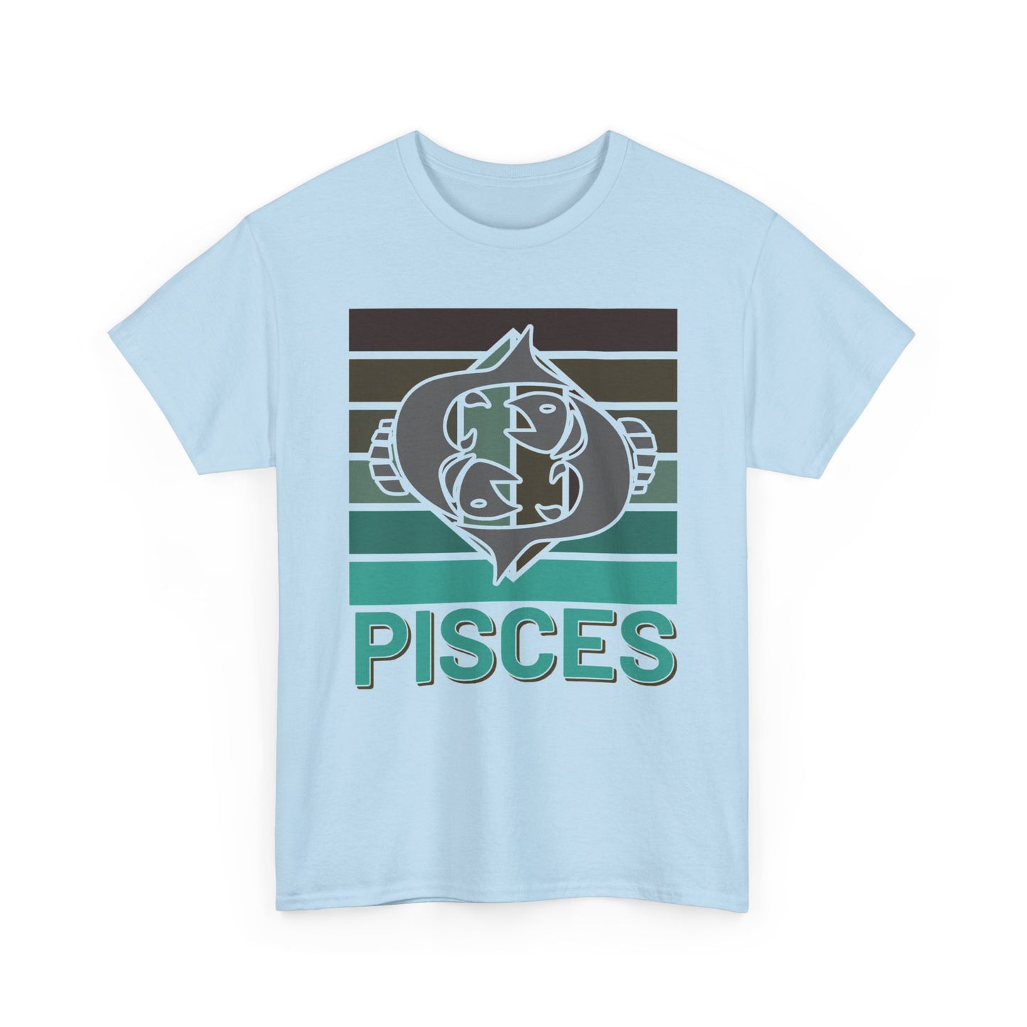 Astrology Zodiac Pisces Unisex Heavy Cotton Tee Series D, Gift for Pisces Birthday, Horoscope Shirt, Aquatic Vibes Tee, Retro Vintage Sesign
