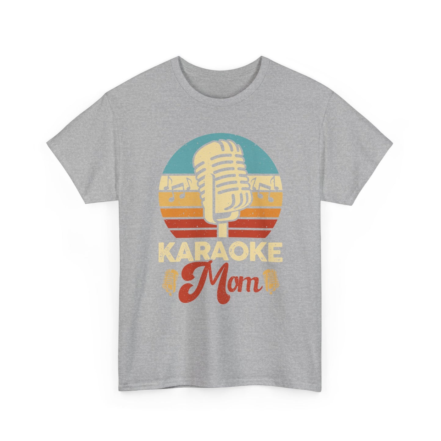Karaoke Vibe, Karaoke Mom Unisex Heavy Cotton Tee | Fun Gift for Moms, Music Lovers, Family Gatherings, Birthdays, Singing Events