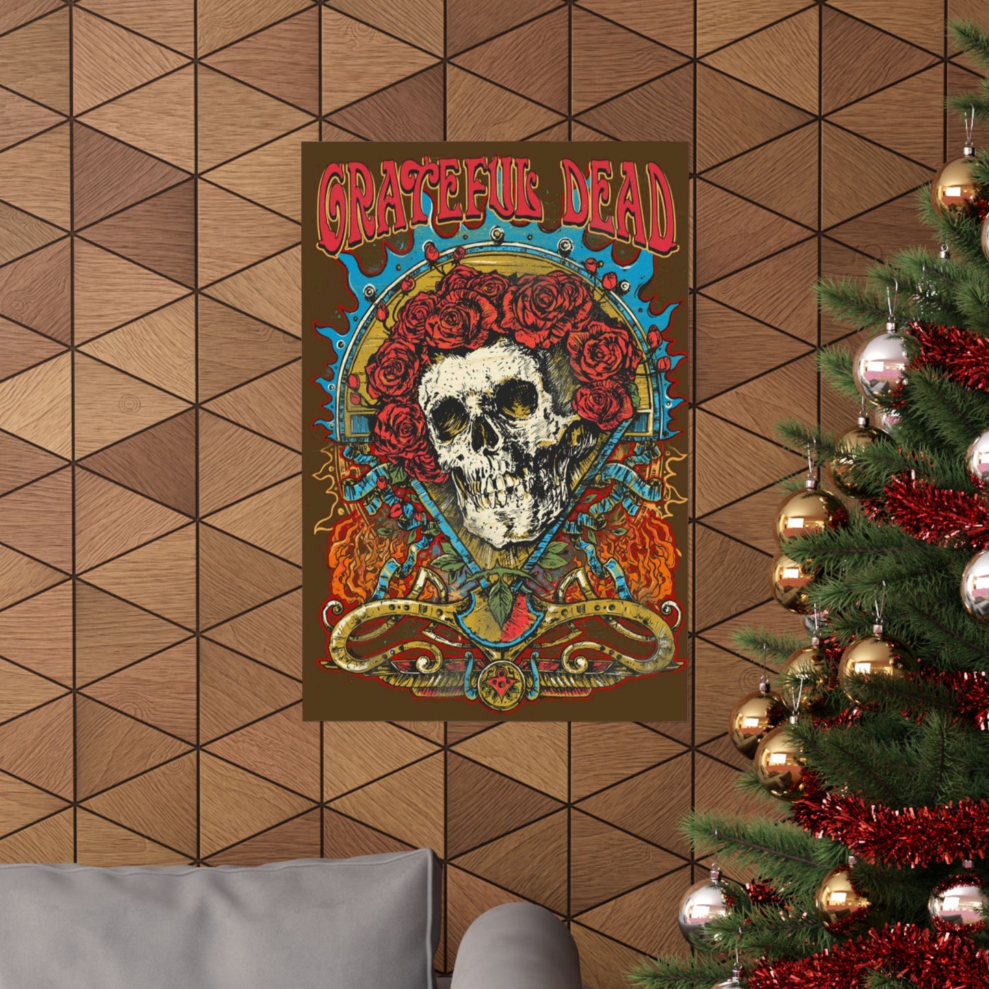 Grateful Dead Inspired Matte Posters, Skull and Roses Wall Art, Music Memorabilia, Vintage Poster, authentic Collectible