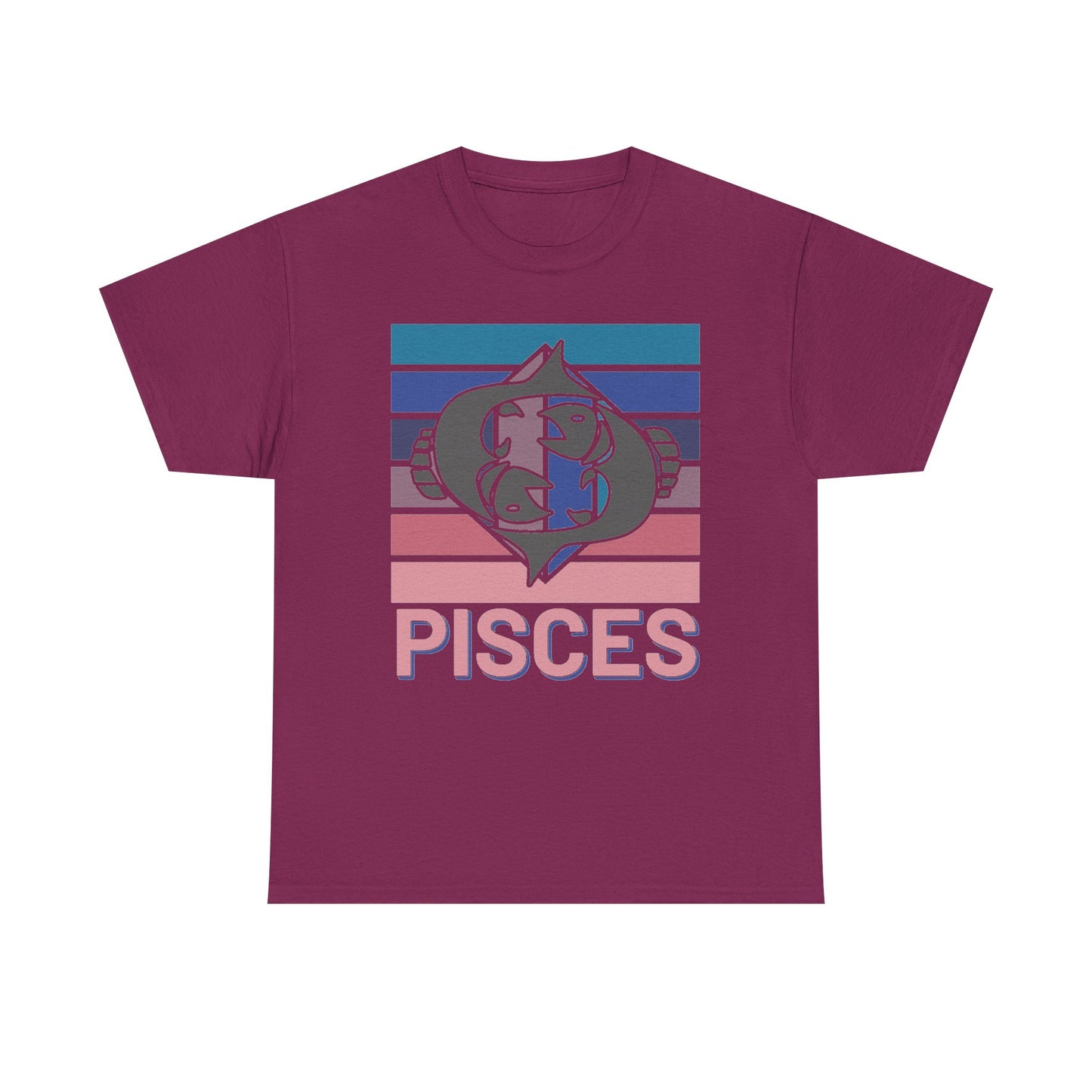 Pisces Tee, Retro Astrology Zodiac Sign Shirt, Vintage Style Unisex Cotton Top, Horoscope Clothing, Constellation Gift
