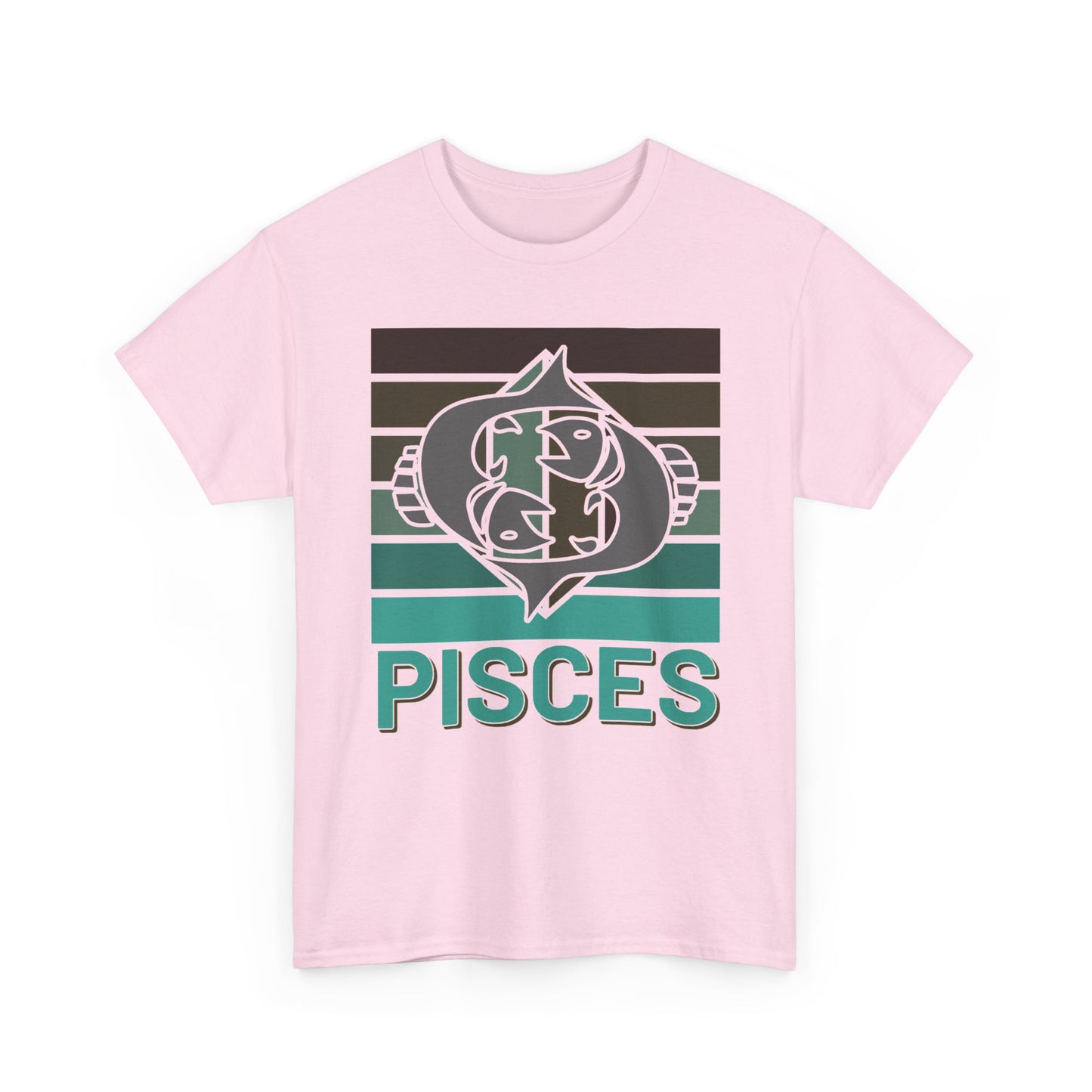 Astrology Zodiac Pisces Unisex Heavy Cotton Tee Series D, Gift for Pisces Birthday, Horoscope Shirt, Aquatic Vibes Tee, Retro Vintage Sesign
