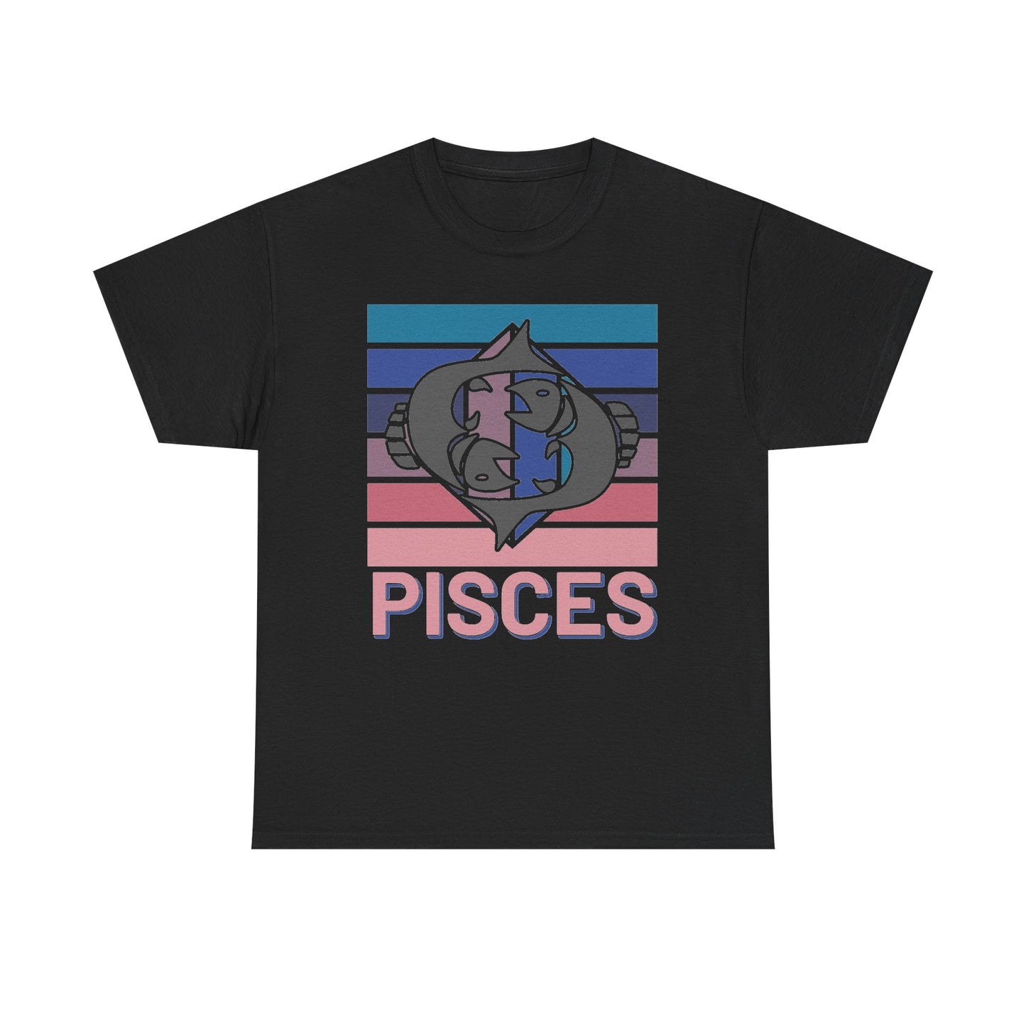 Pisces Tee, Retro Astrology Zodiac Sign Shirt, Vintage Style Unisex Cotton Top, Horoscope Clothing, Constellation Gift