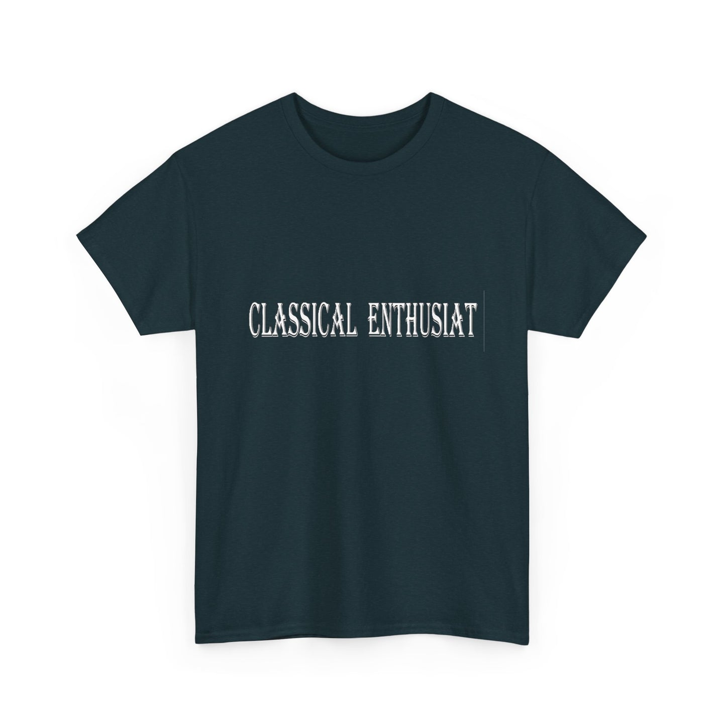 Music Nostalgia CLASSICAL ENTHUSIAST Unisex Cotton Shirt, Colorful Boho and Hippie Style Top, Artistic Typographic Design Shirt