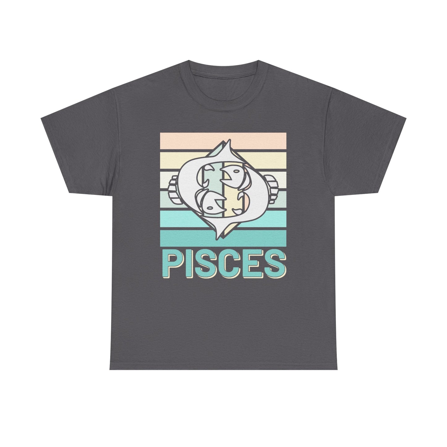 Pisces Zodiac Unisex Tee, Vintage Retro Astrology Sign Shirt, Horoscope Constellation Gift, Astro Lover Birthday Present, Heavy Cotton