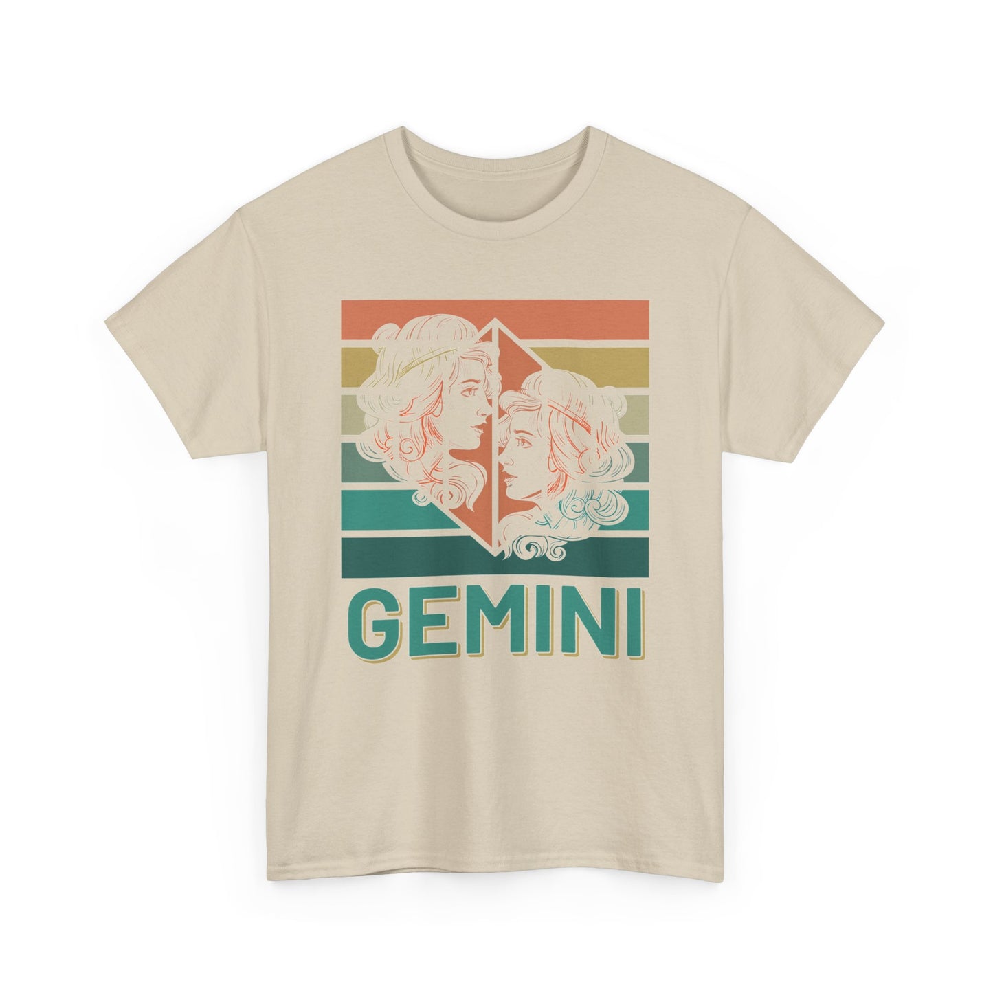 Gemini Zodiac Unisex Cotton Tee, Astrology Gift, Birthday Shirt, Horoscope Tee, Astrology Apparel, Summer Fashion, Retro Design, Vintage