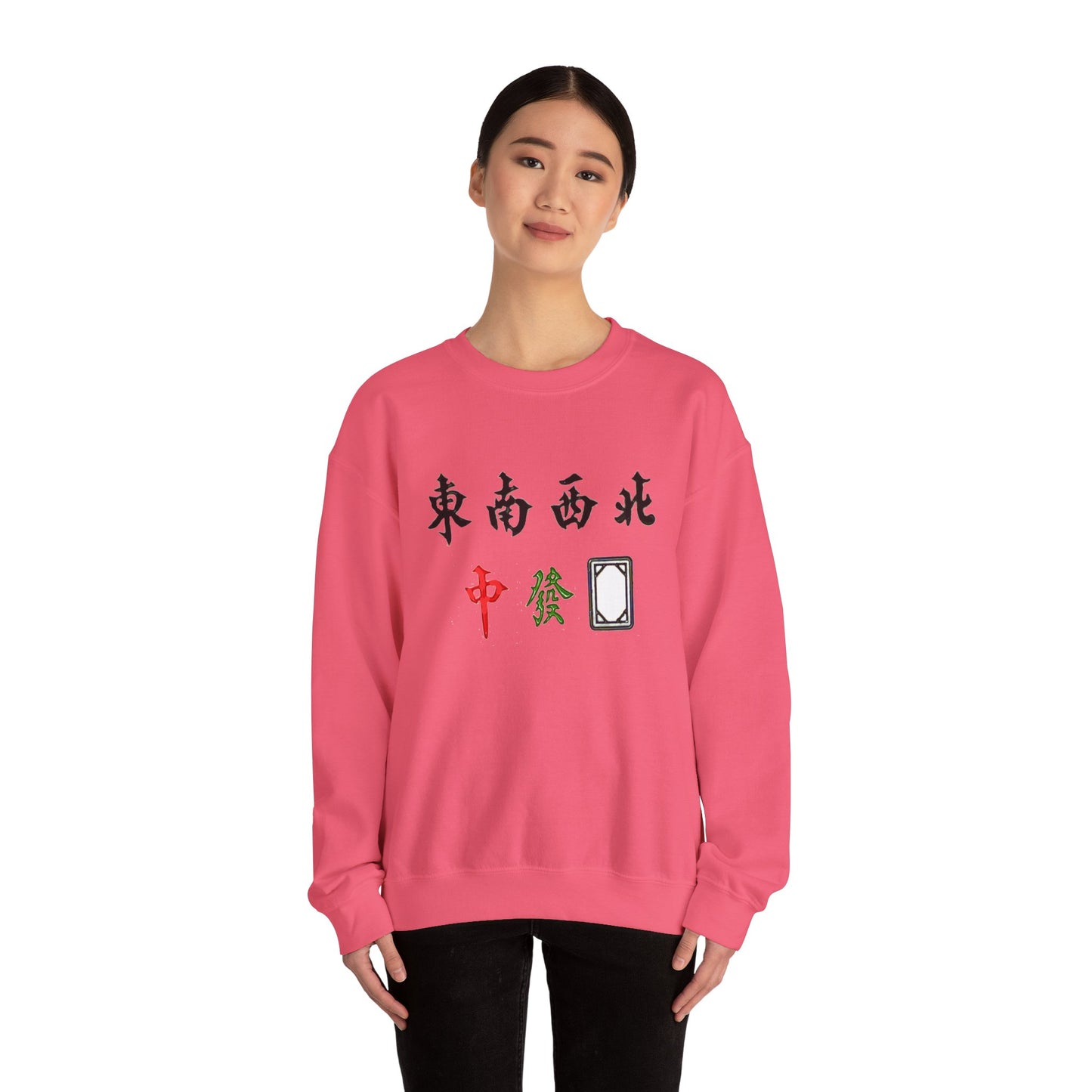 Mahjong Inspired Sweatshirt, Asian Tile Game Apparel, 4 Winds & 3 Dragons Design, 4 Seasons Flowers Shirt, Gift for Gamers, Unisex Jumper,