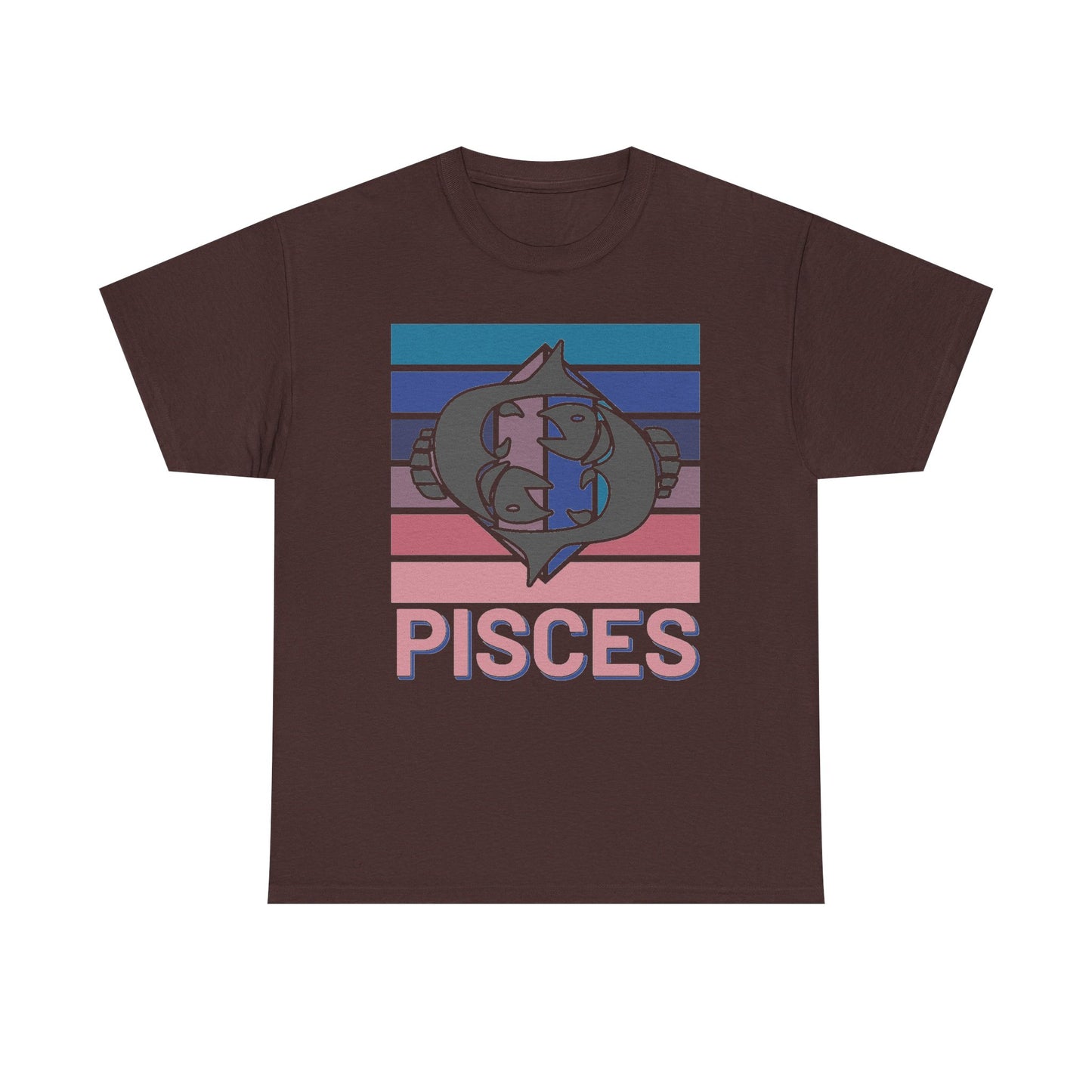 Pisces Tee, Retro Astrology Zodiac Sign Shirt, Vintage Style Unisex Cotton Top, Horoscope Clothing, Constellation Gift