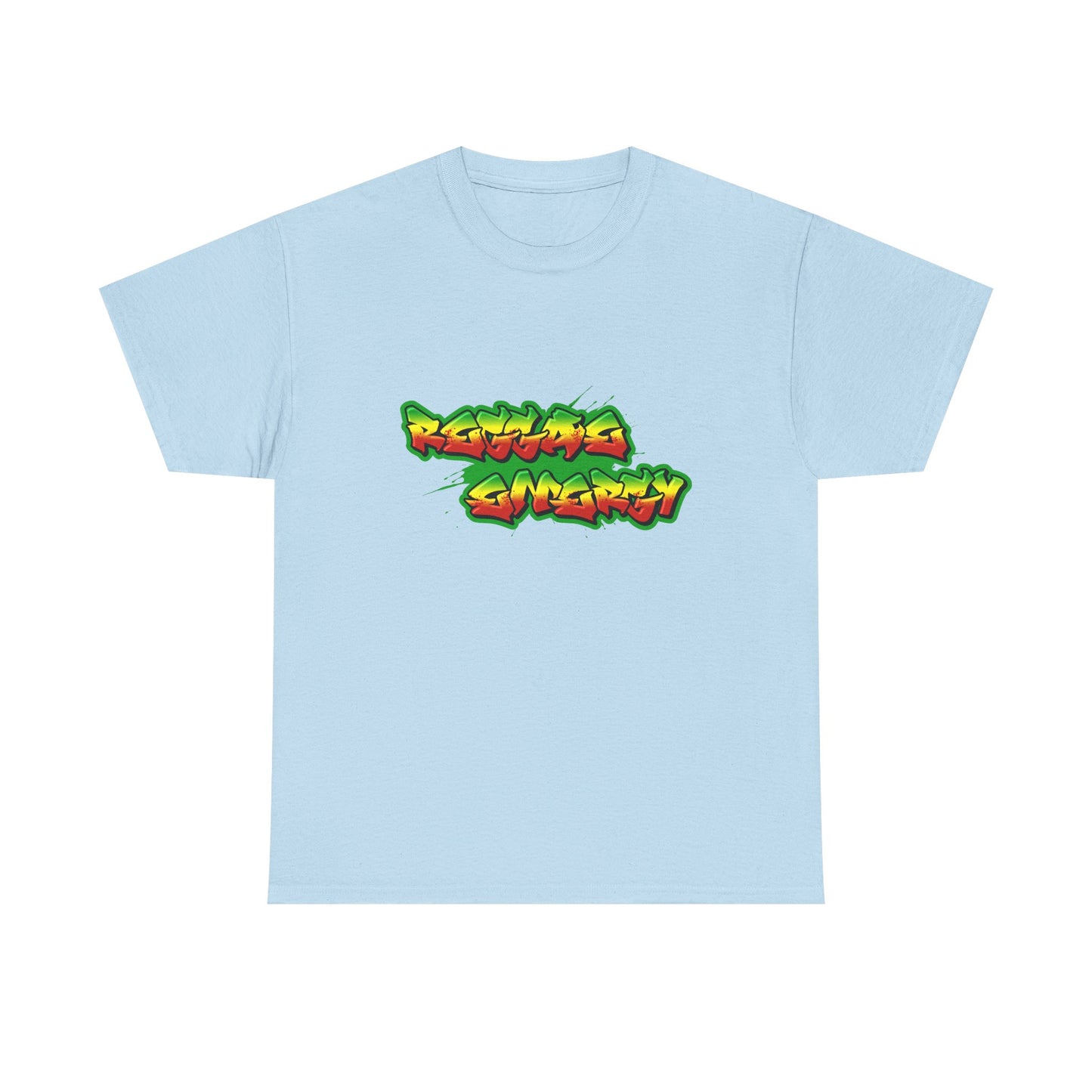 Music Nostalgia Reggae Energy Unisex Cotton Tee, Graffiti Style Design Graphic Tee, Artistic Typography Top