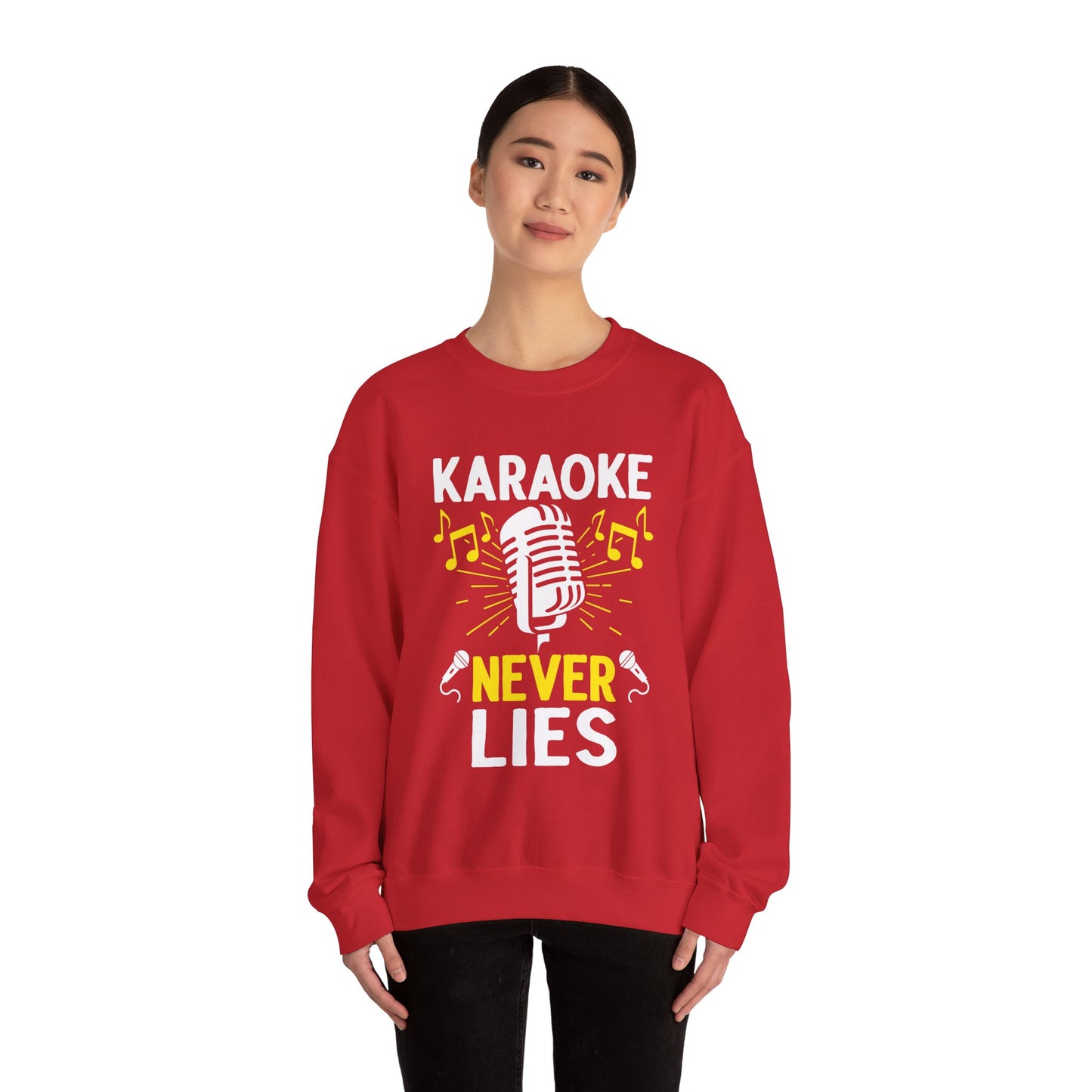 Karaoke Vibe Sweatshirt, Sing-Along Nostalgia Jumper, Music Party Pullover, Karaoke Never Lies Crewneck, Funny Singing Gift