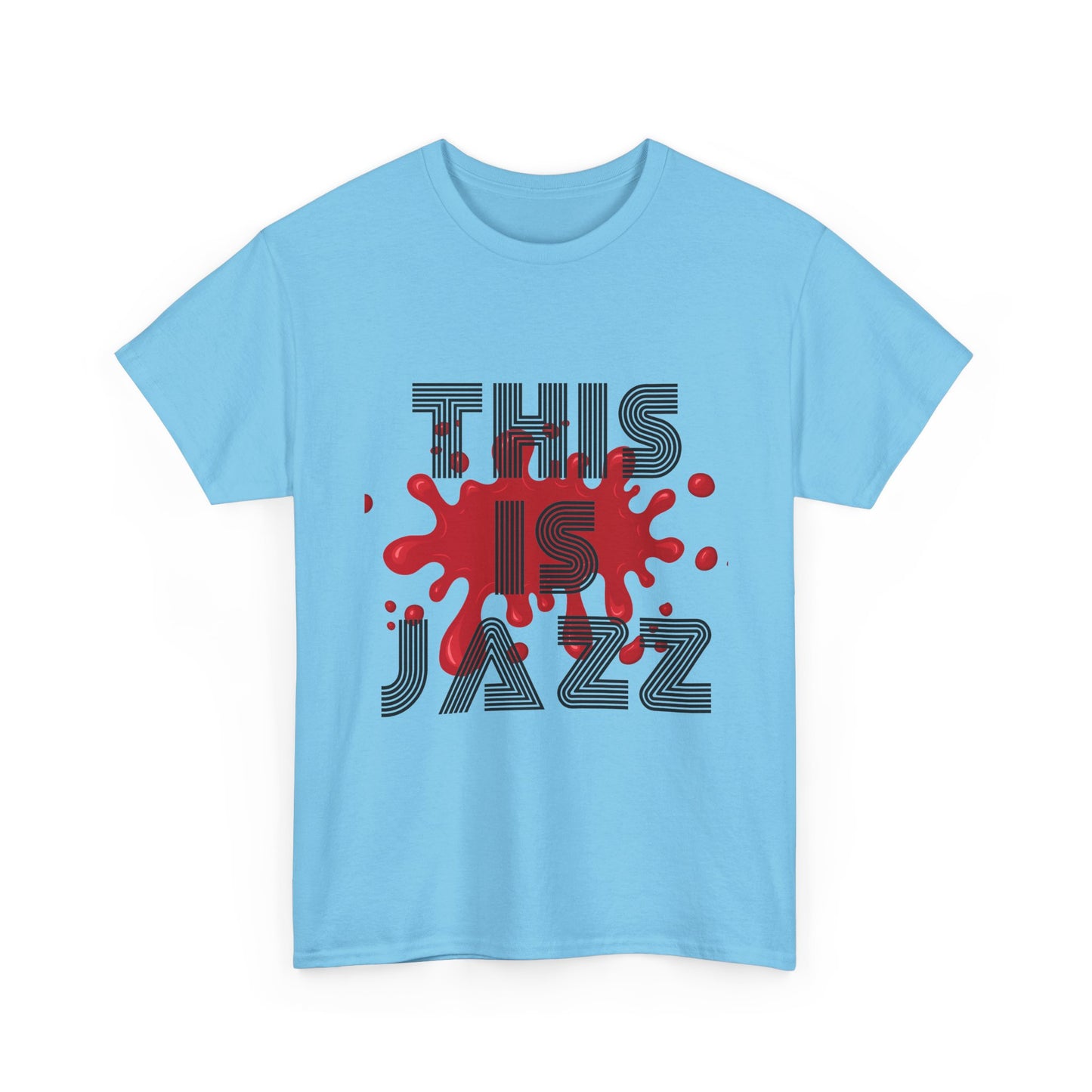 Music Nostalgia This Is Jazz Unisex Cotton Tee, Colorful Boho and Hippie Style Top, Artistic Typographic Design