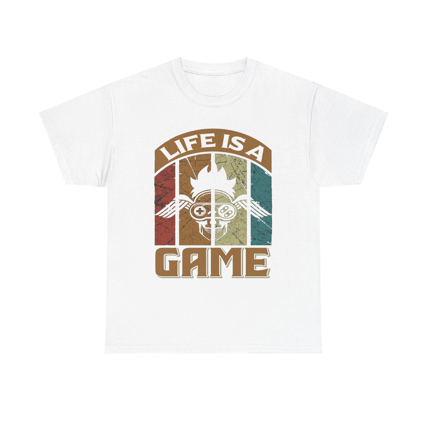 Retro Wisdom Unisex Tee, Life is a Game Graphic T-Shirt, Words of Wisdom Shirt, Vintage Inspirational Tee, Quote Tee Gift, Retro Graphic Tee