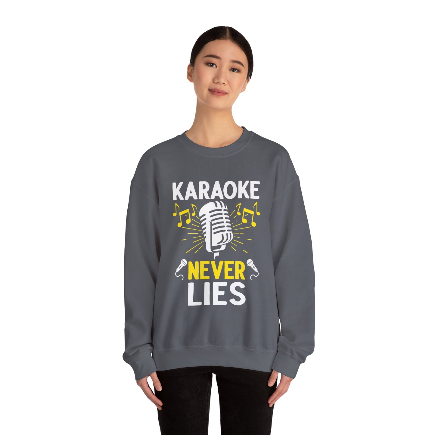 Karaoke Vibe Sweatshirt, Sing-Along Nostalgia Jumper, Music Party Pullover, Karaoke Never Lies Crewneck, Funny Singing Gift