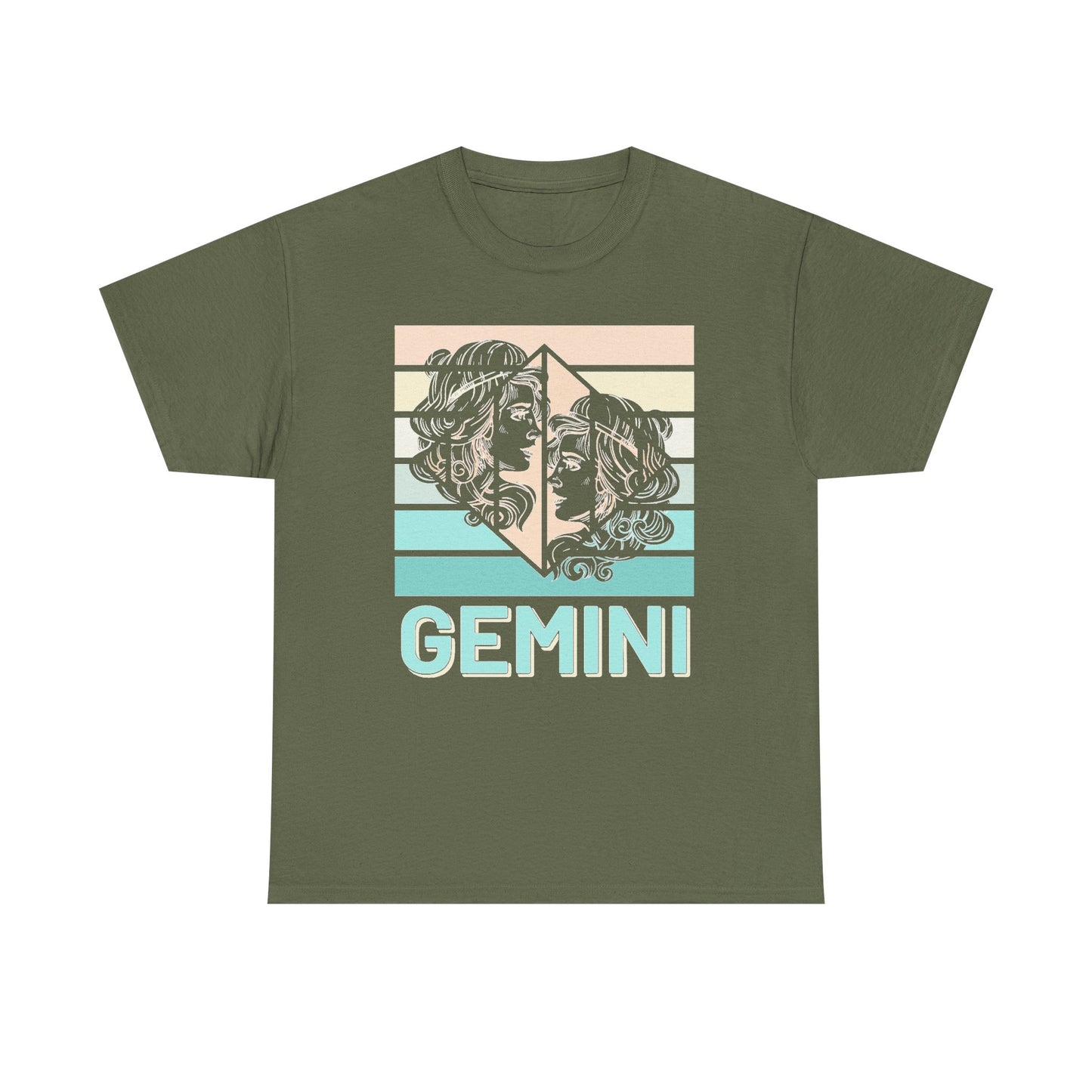 Gemini Zodiac Heavy Cotton Tee, Perfect for Astrology Lovers, Birthday Gifts, Casual Wear, Star Sign Apparel, Vintage Unisex Graphic Tee