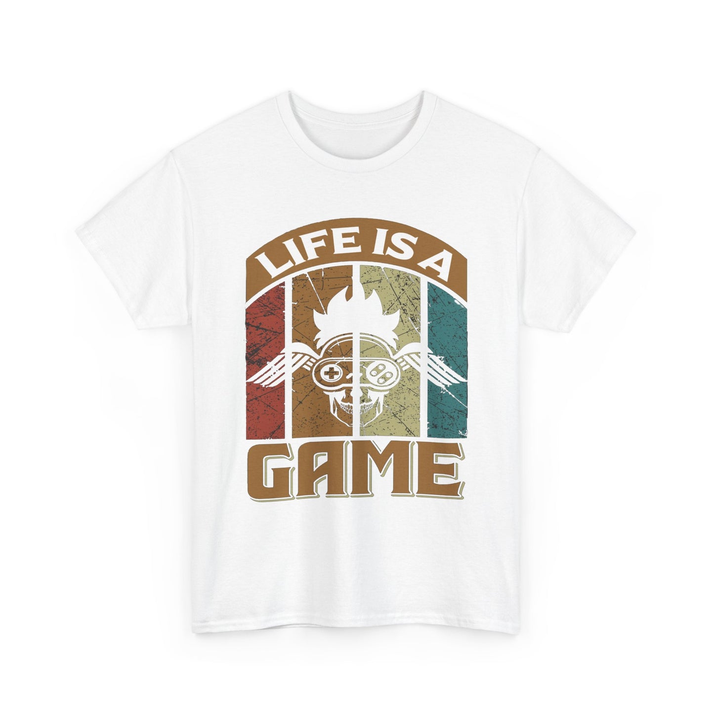 Retro Wisdom Unisex Tee, Life is a Game Graphic T-Shirt, Words of Wisdom Shirt, Vintage Inspirational Tee, Quote Tee Gift, Retro Graphic Tee