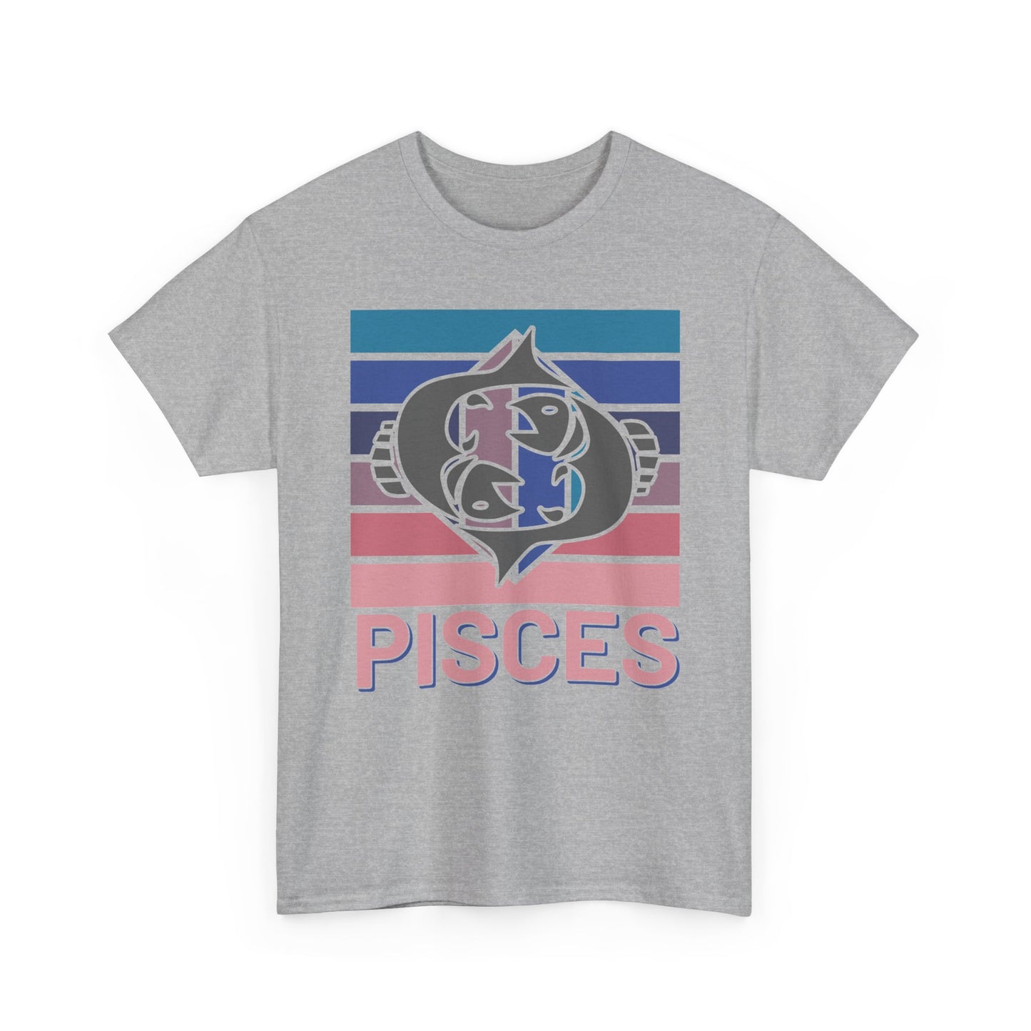 Pisces Tee, Retro Astrology Zodiac Sign Shirt, Vintage Style Unisex Cotton Top, Horoscope Clothing, Constellation Gift