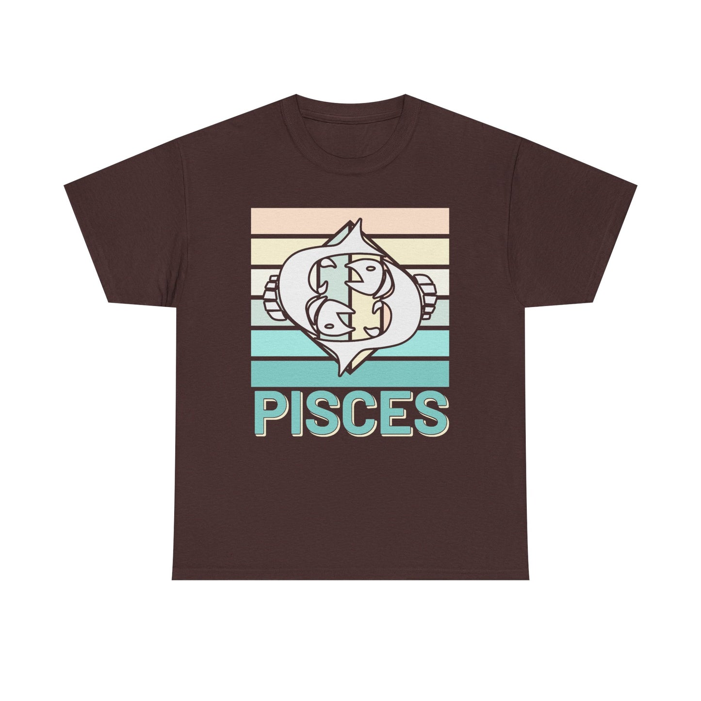 Pisces Zodiac Unisex Tee, Vintage Retro Astrology Sign Shirt, Horoscope Constellation Gift, Astro Lover Birthday Present, Heavy Cotton