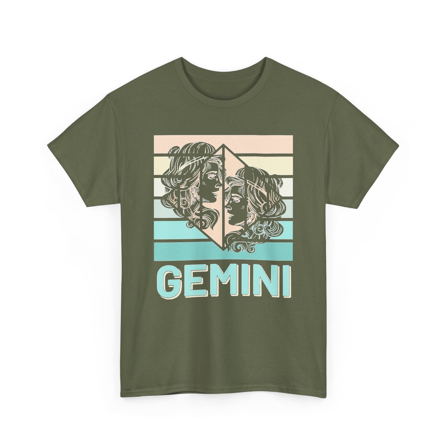 Gemini Zodiac Heavy Cotton Tee, Perfect for Astrology Lovers, Birthday Gifts, Casual Wear, Star Sign Apparel, Vintage Unisex Graphic Tee