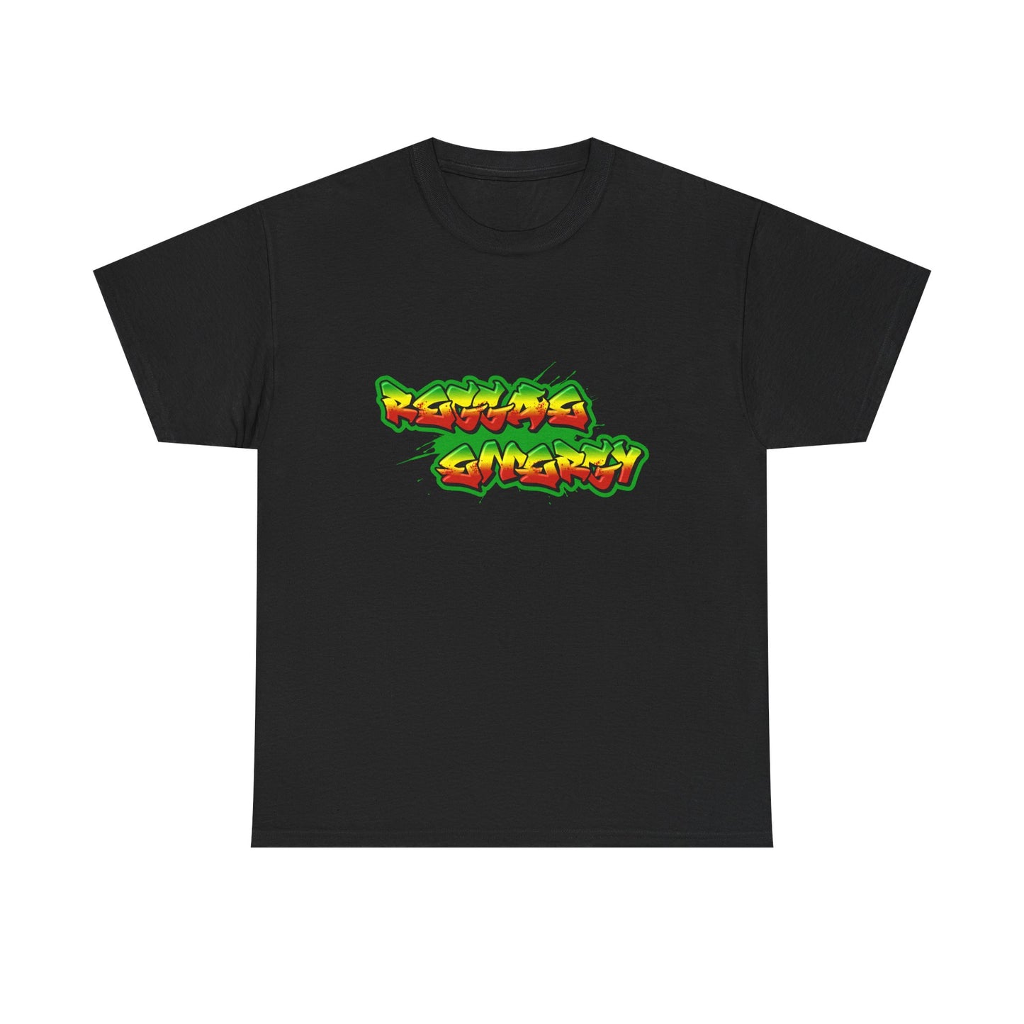Music Nostalgia Reggae Energy Unisex Cotton Tee, Graffiti Style Design Graphic Tee, Artistic Typography Top