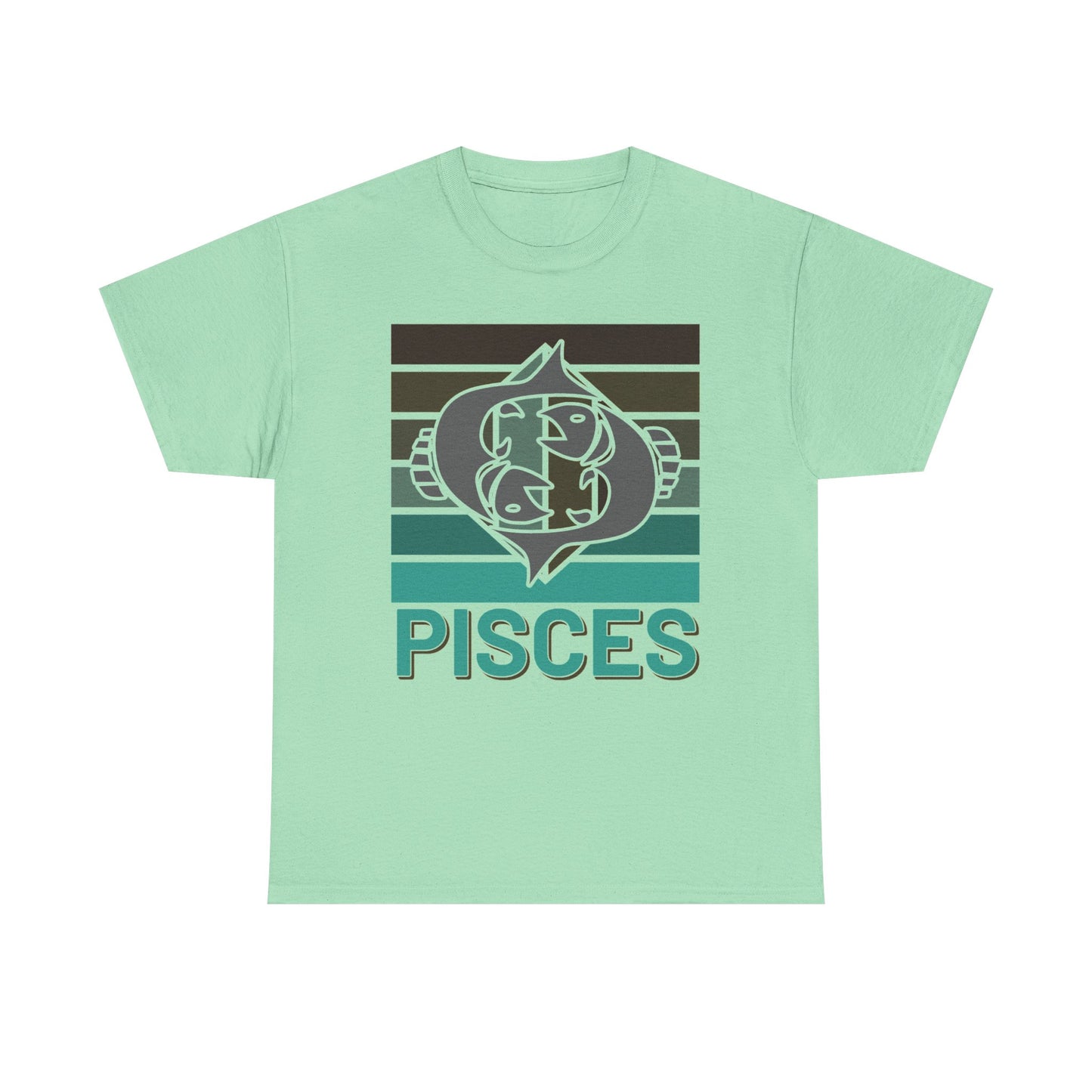 Astrology Zodiac Pisces Unisex Heavy Cotton Tee Series D, Gift for Pisces Birthday, Horoscope Shirt, Aquatic Vibes Tee, Retro Vintage Sesign