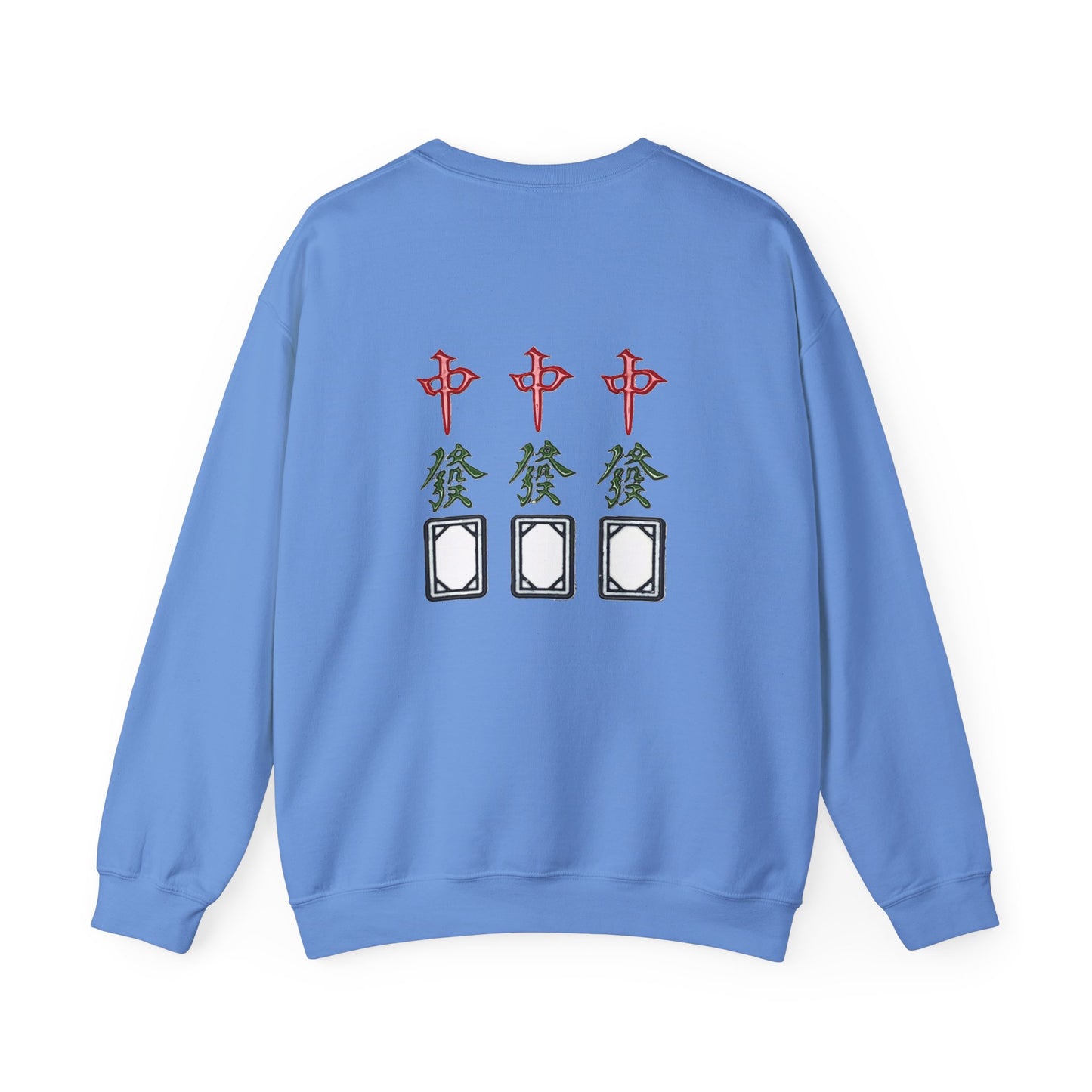 Gambler's Metaphor Mahjong Tiles Unisex Sweatshirt, Dragon Winds Dice Design, Mahjong Enthusiast Gift, Cozy Jumper, Gamer Apparel