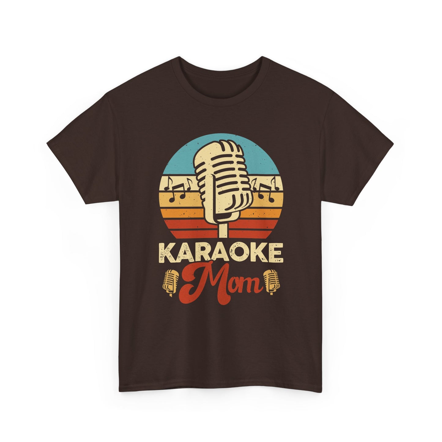 Karaoke Vibe, Karaoke Mom Unisex Heavy Cotton Tee | Fun Gift for Moms, Music Lovers, Family Gatherings, Birthdays, Singing Events