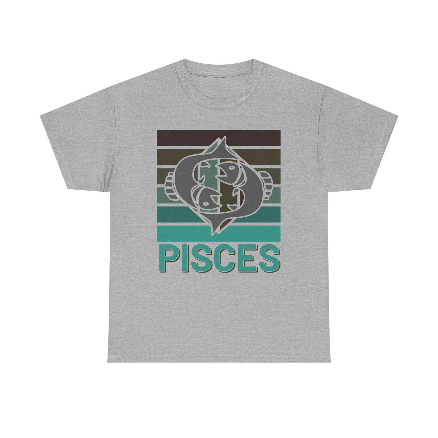 Astrology Zodiac Pisces Unisex Heavy Cotton Tee Series D, Gift for Pisces Birthday, Horoscope Shirt, Aquatic Vibes Tee, Retro Vintage Sesign