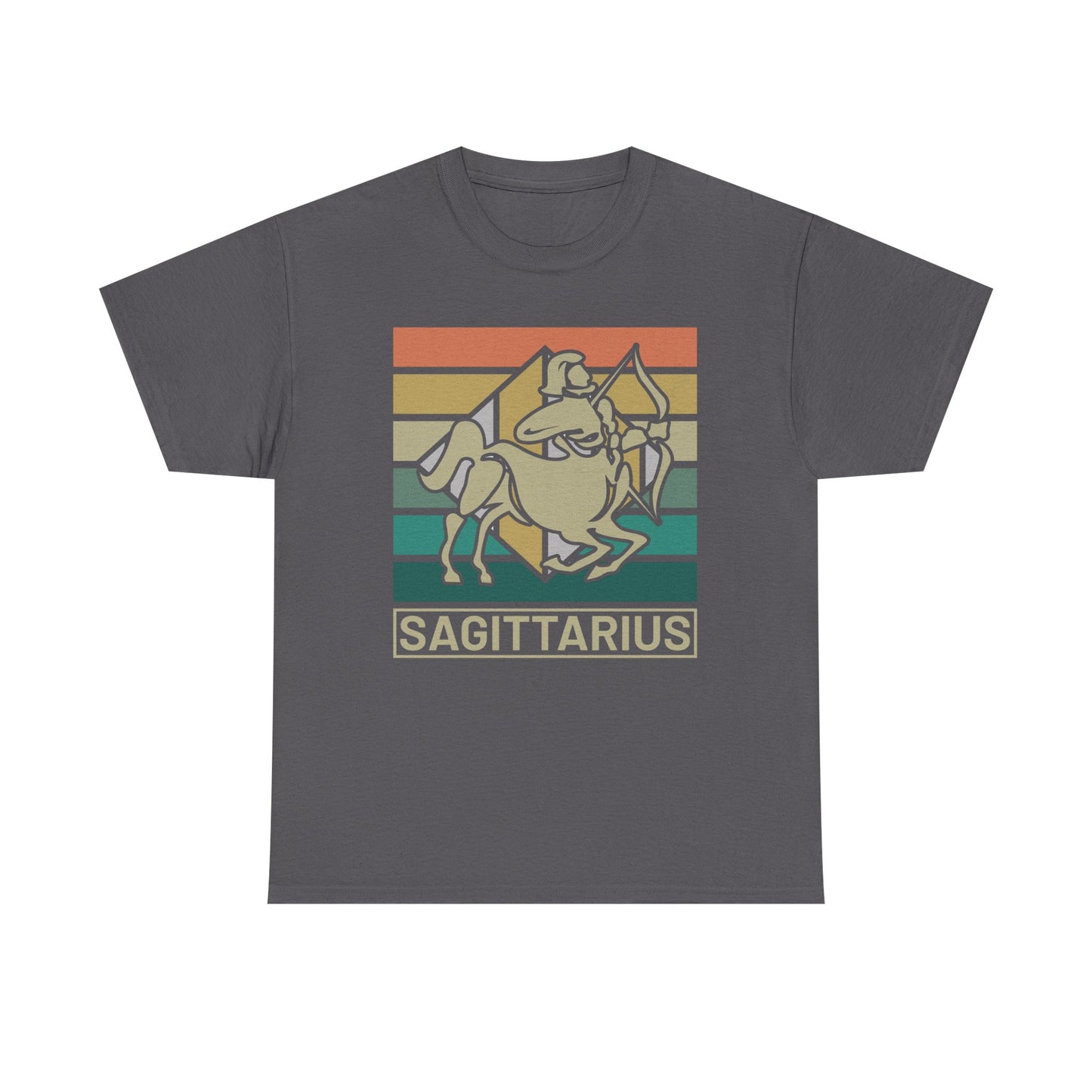 Horoscope Sagittarius Graphic Tee, Unisex Heavy Cotton Shirt, Zodiac Apparel, Astrology Gift, Casual Wear, Vintage Style, Retro Design