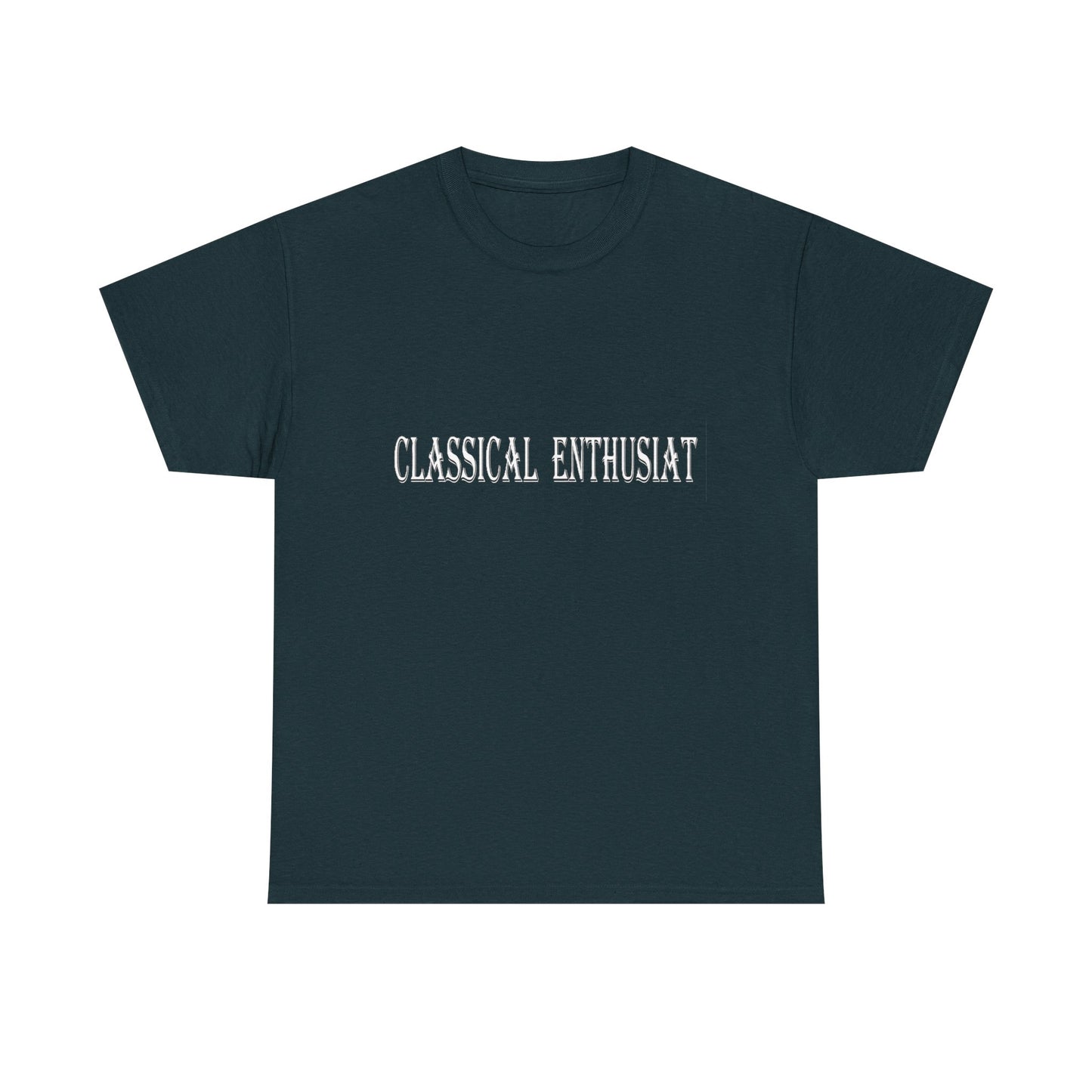 Music Nostalgia CLASSICAL ENTHUSIAST Unisex Cotton Shirt, Colorful Boho and Hippie Style Top, Artistic Typographic Design Shirt