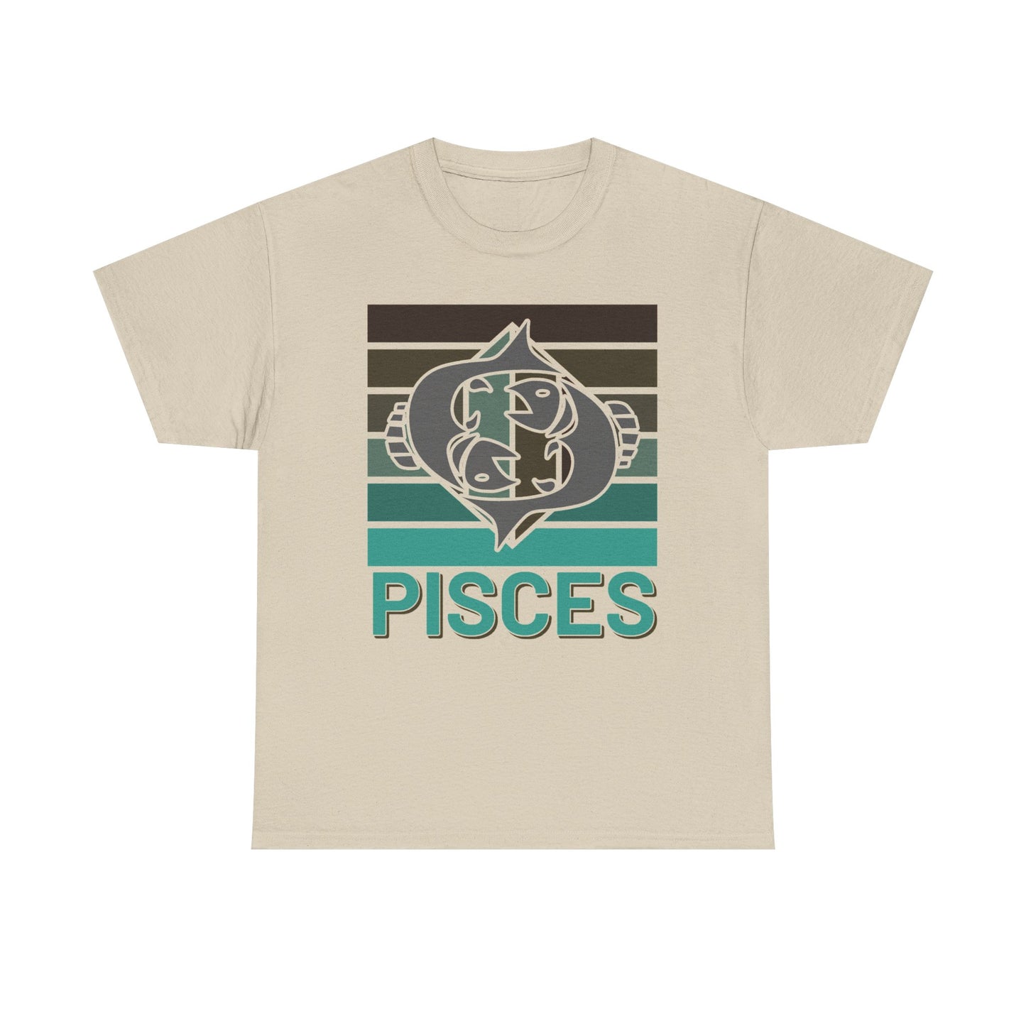 Astrology Zodiac Pisces Unisex Heavy Cotton Tee Series D, Gift for Pisces Birthday, Horoscope Shirt, Aquatic Vibes Tee, Retro Vintage Sesign