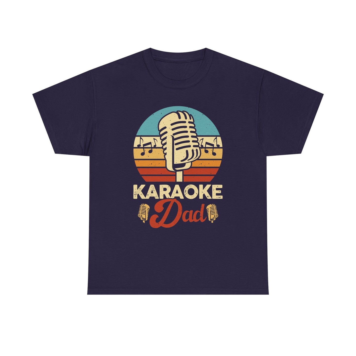 Karaoke Vibe, Karaoke Dad Tee, Unisex Heavy Cotton Shirt for Music Lovers, Father's Day Gift, Family Gatherings, Music Lovers, Casual Wear