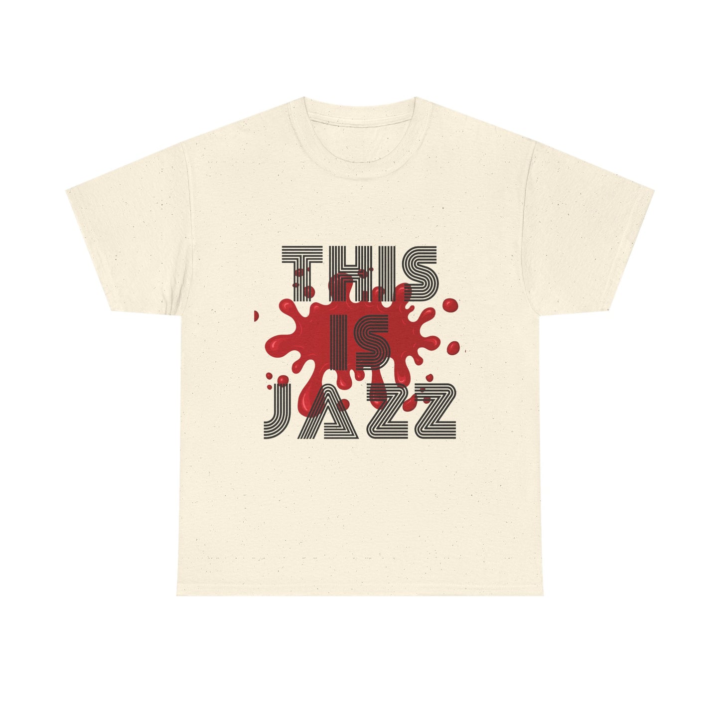 Music Nostalgia This Is Jazz Unisex Cotton Tee, Colorful Boho and Hippie Style Top, Artistic Typographic Design
