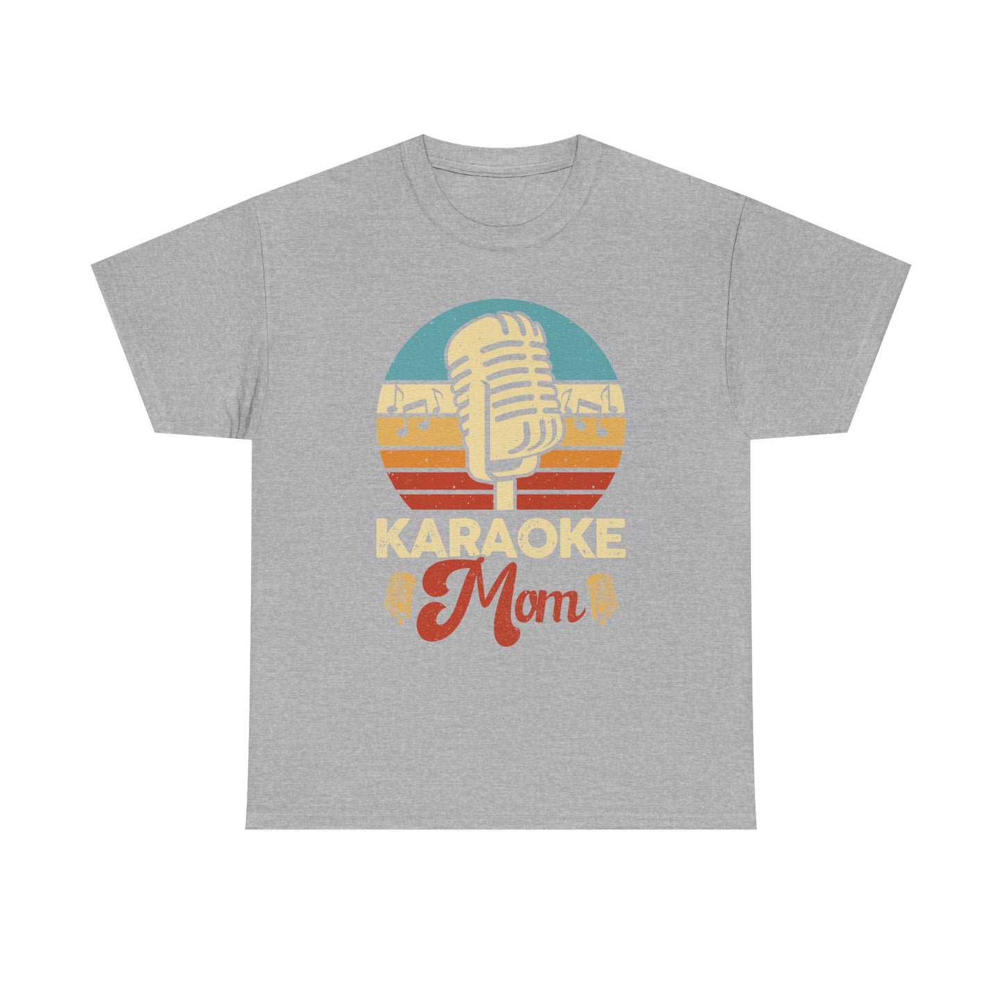 Karaoke Vibe, Karaoke Mom Unisex Heavy Cotton Tee | Fun Gift for Moms, Music Lovers, Family Gatherings, Birthdays, Singing Events
