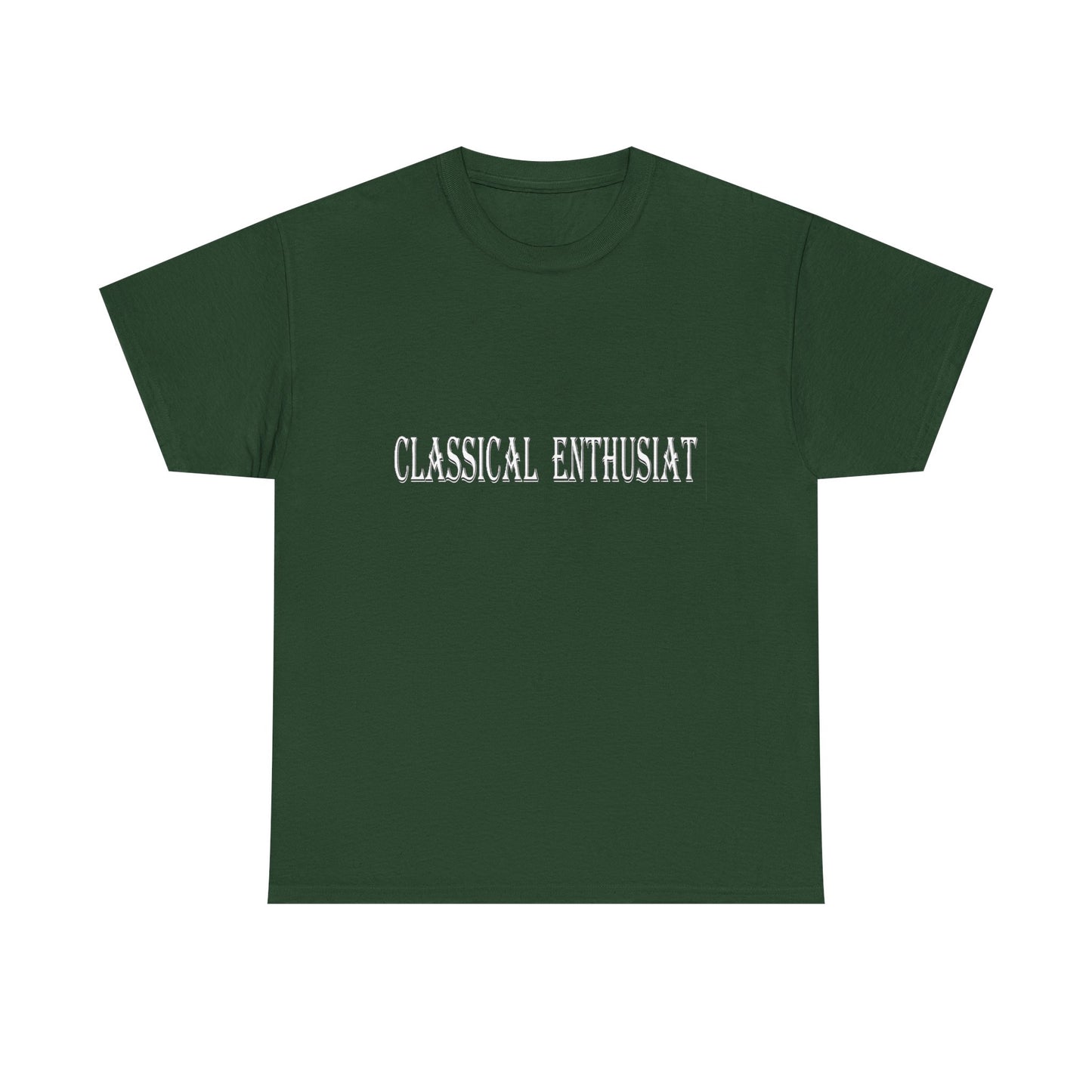 Music Nostalgia CLASSICAL ENTHUSIAST Unisex Cotton Shirt, Colorful Boho and Hippie Style Top, Artistic Typographic Design Shirt