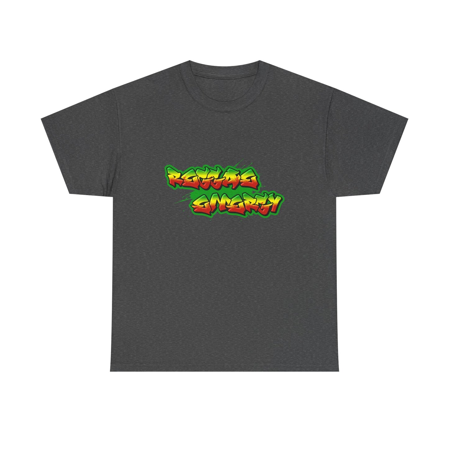 Music Nostalgia Reggae Energy Unisex Cotton Tee, Graffiti Style Design Graphic Tee, Artistic Typography Top