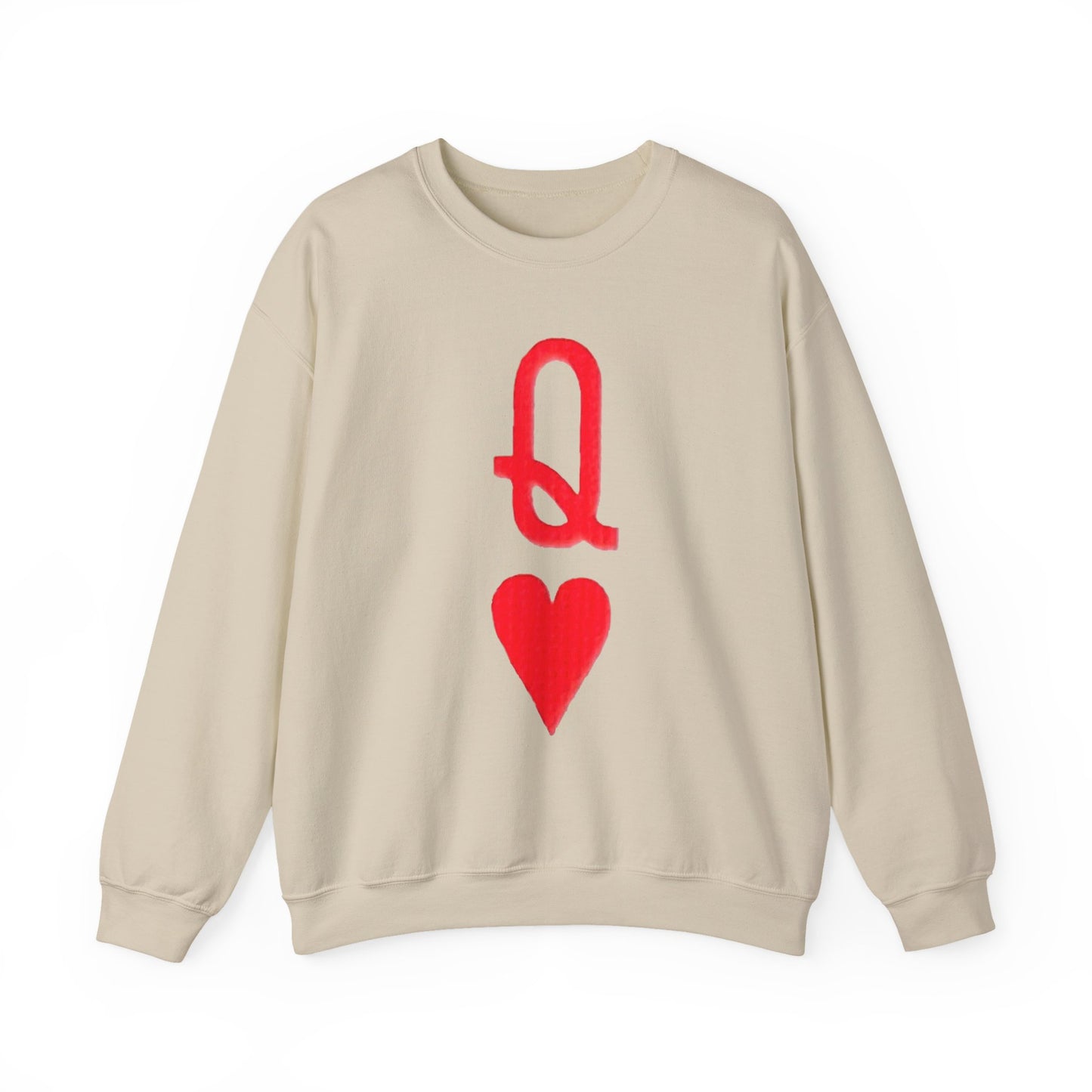 Queen of Hearts Sweatshirt, Gambler's Card Game Attire, Casino Theme Jumper, Unisex Pullover Gift, Gambling Lover Clothing, Heart Suit