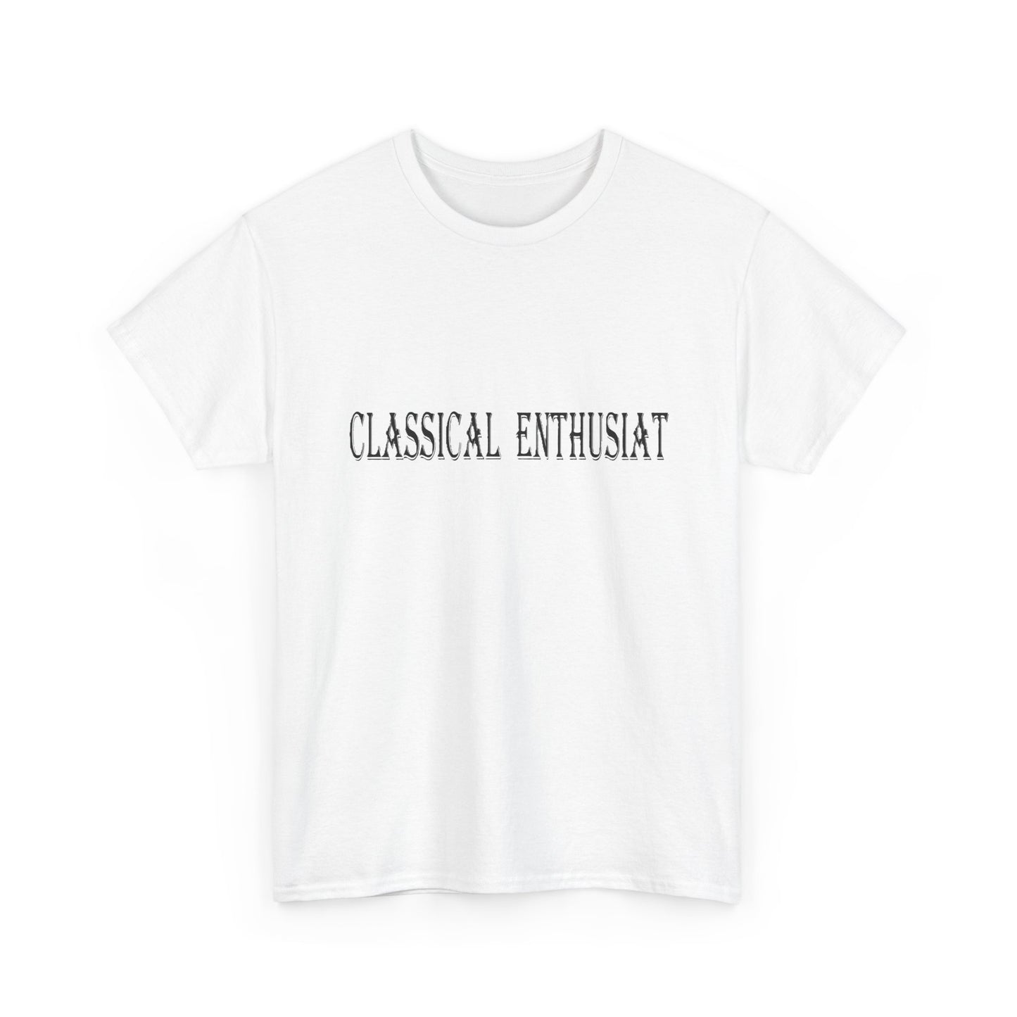Music Nostalgia CLASSICAL ENTHUSIAST Unisex Cotton Shirt, Colorful Boho and Hippie Style Top, Artistic Typographic Design Shirt