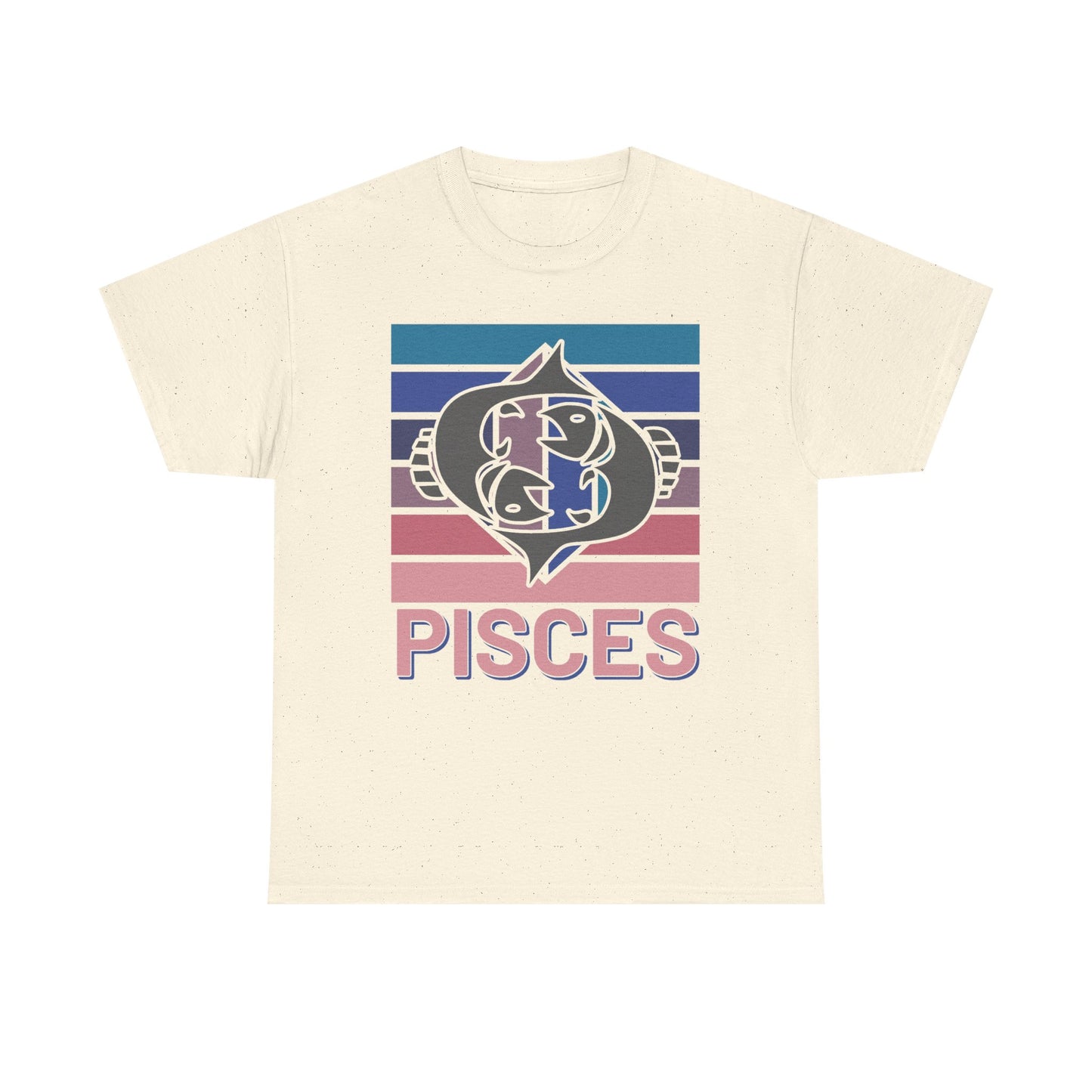 Pisces Tee, Retro Astrology Zodiac Sign Shirt, Vintage Style Unisex Cotton Top, Horoscope Clothing, Constellation Gift