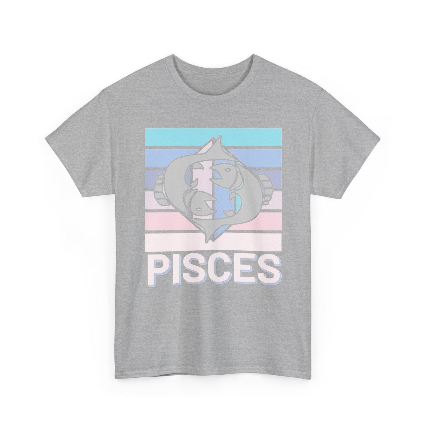 Pisces Retro Tee, Vintage Zodiac T-Shirt, Astrology Unisex Shirt, Horoscope Design, Heavy Cotton Top, Retro Pisces Shirt
